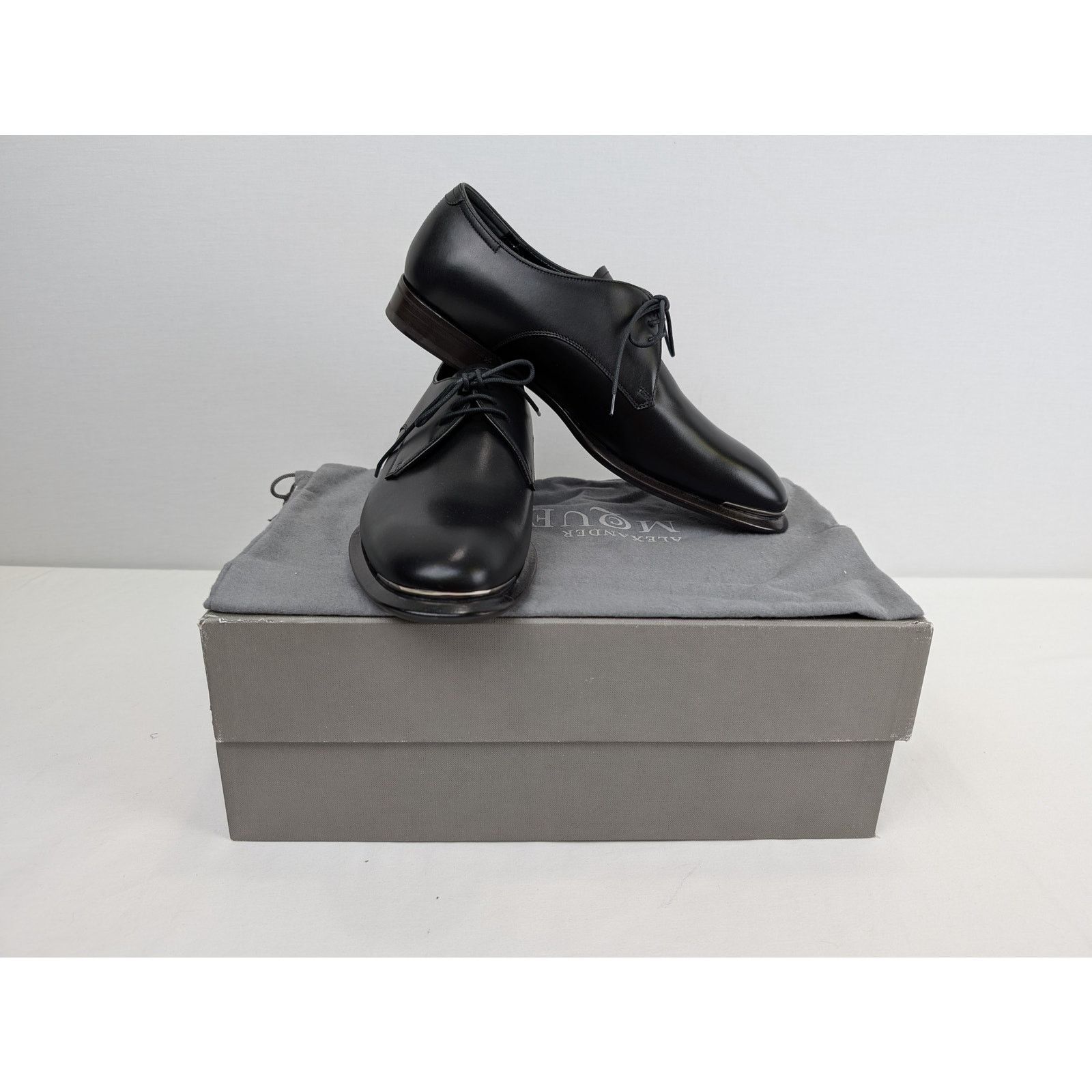 Alexander McQueen o1rshd1 Scarpa Pelle S.Cuoio Calf Boots Shoe in Black Size US 12.5 / EU 45-46 - 19 Thumbnail