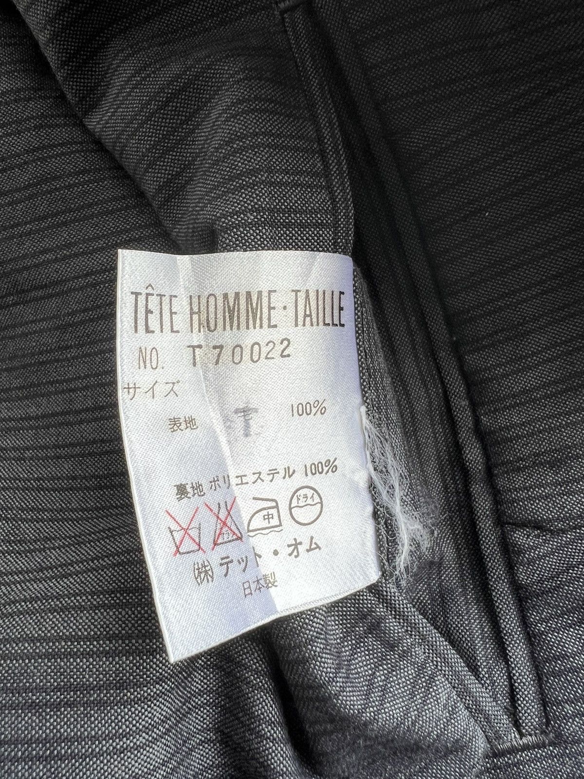 Comme des Garcons Homme 1990s Tete Homme 🇯🇵 Classic Stripe Gabardine Trouser Pants Size US 30 / EU 46 - 9 Thumbnail