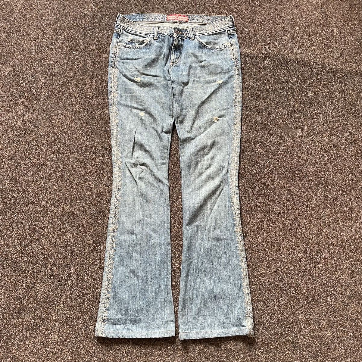 Vintage Vintage Y2K Faded Flare Bootcut Jeans Skate Streetwear 33 Size 33" - 1 Thumbnail
