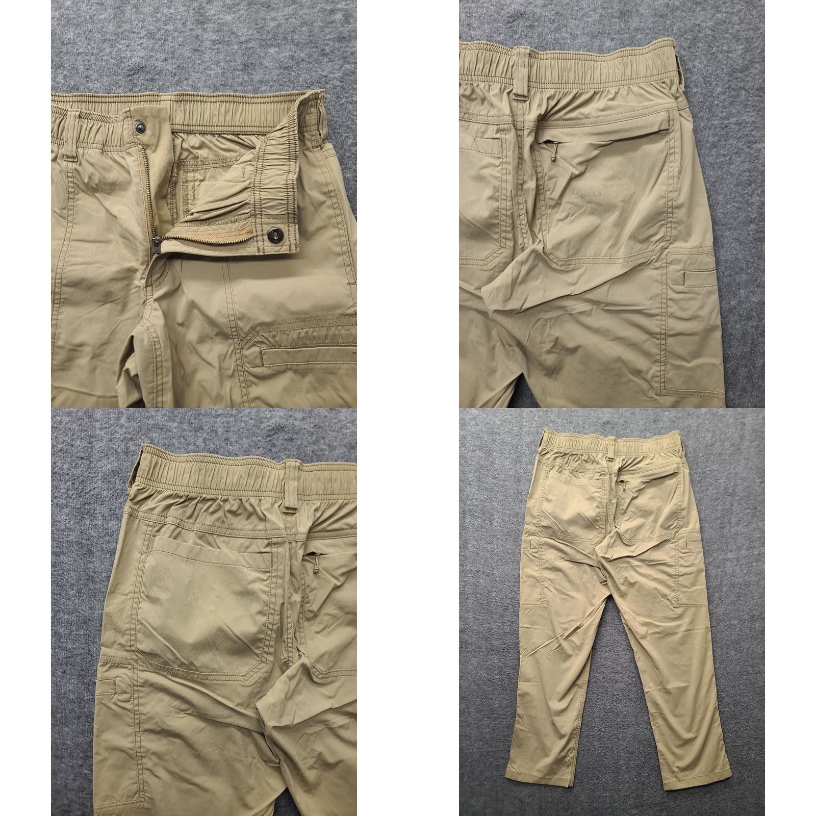 Duluth Trading Company Duluth Trading Co Cargo Pants Men 32x30 Khaki Relaxed Fit Nylon Spandex Pockets Moisture Wicking Quick Dry Water Resistant Straight Leg Casual Size US 32 / EU 48 - 9 Thumbnail