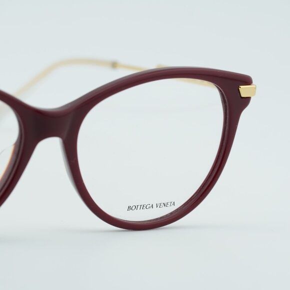 Bottega Veneta Bottega Veneta BV1039O 004 Eyeglasses Burgundy/Gold 53mm Size ONE SIZE - 2 Thumbnail