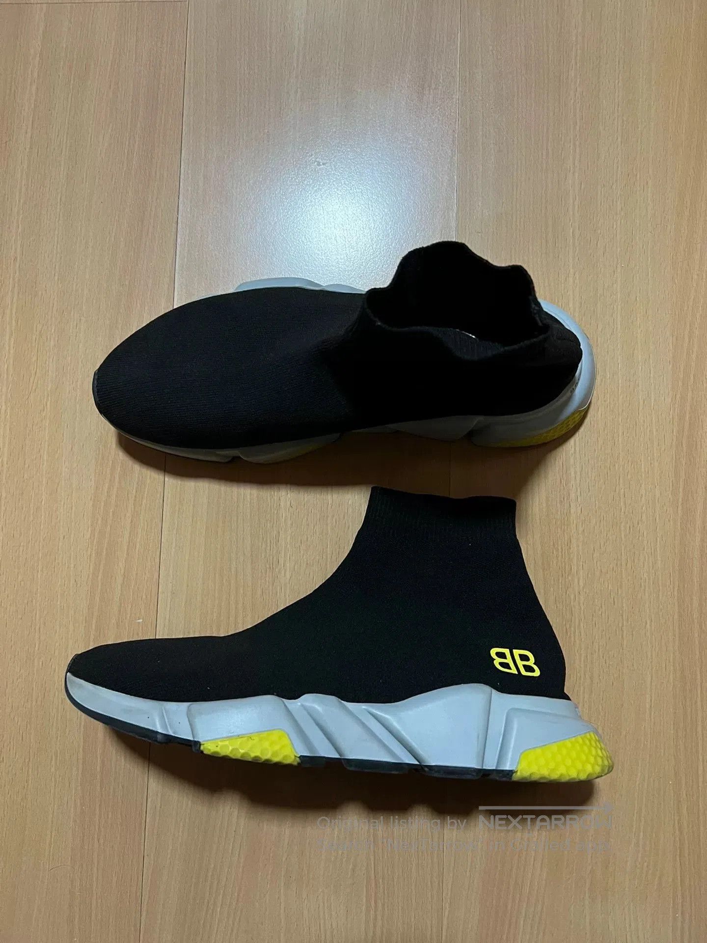 Balenciaga balenciaga black and yellow sock boots. Size US 10.5 / EU 43-44 - 2 Thumbnail
