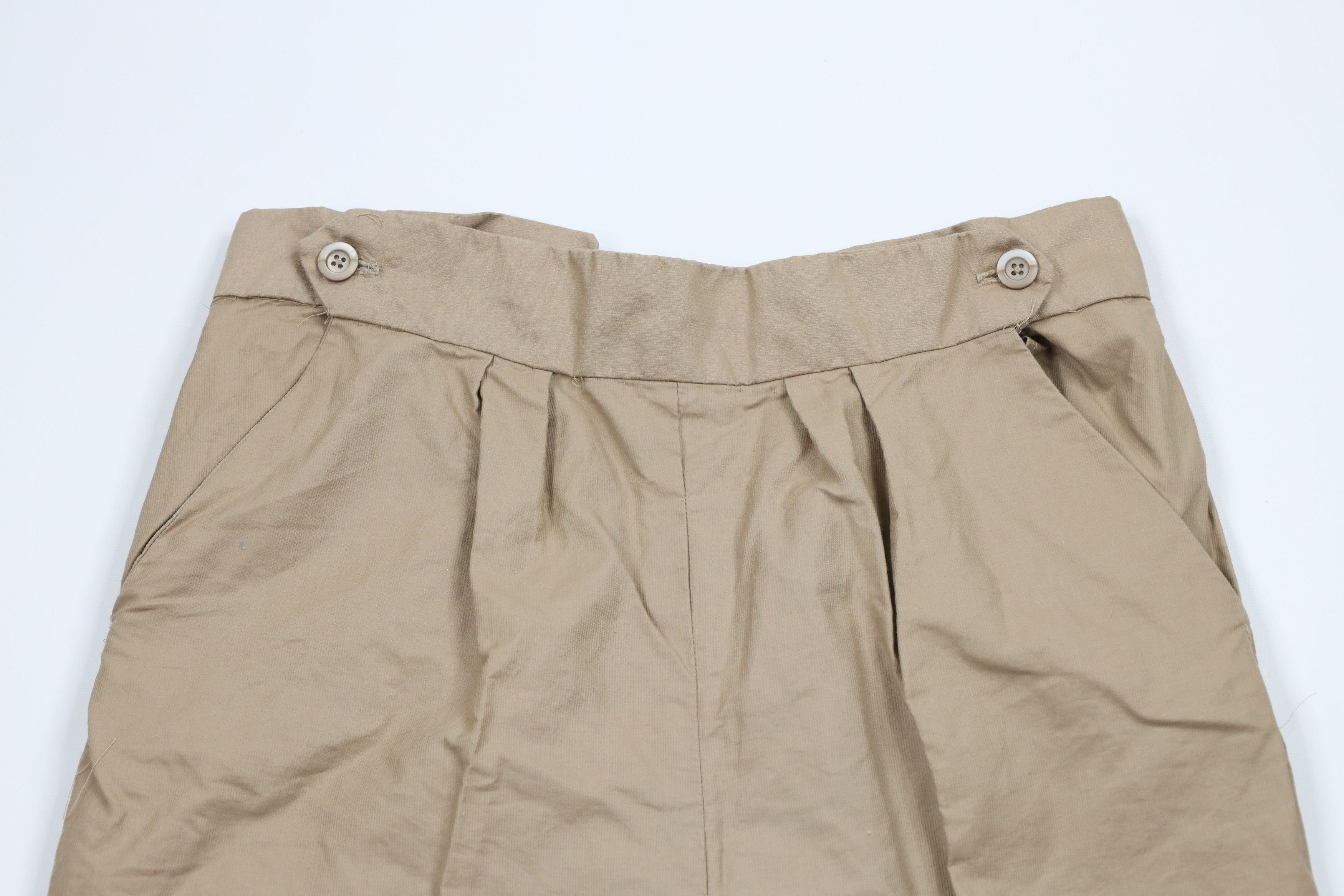 Vintage Vintage 70s Streetwear Button Wide Leg Chino Pants Beige Size 38" / US 16 / IT 52 - 2 Thumbnail