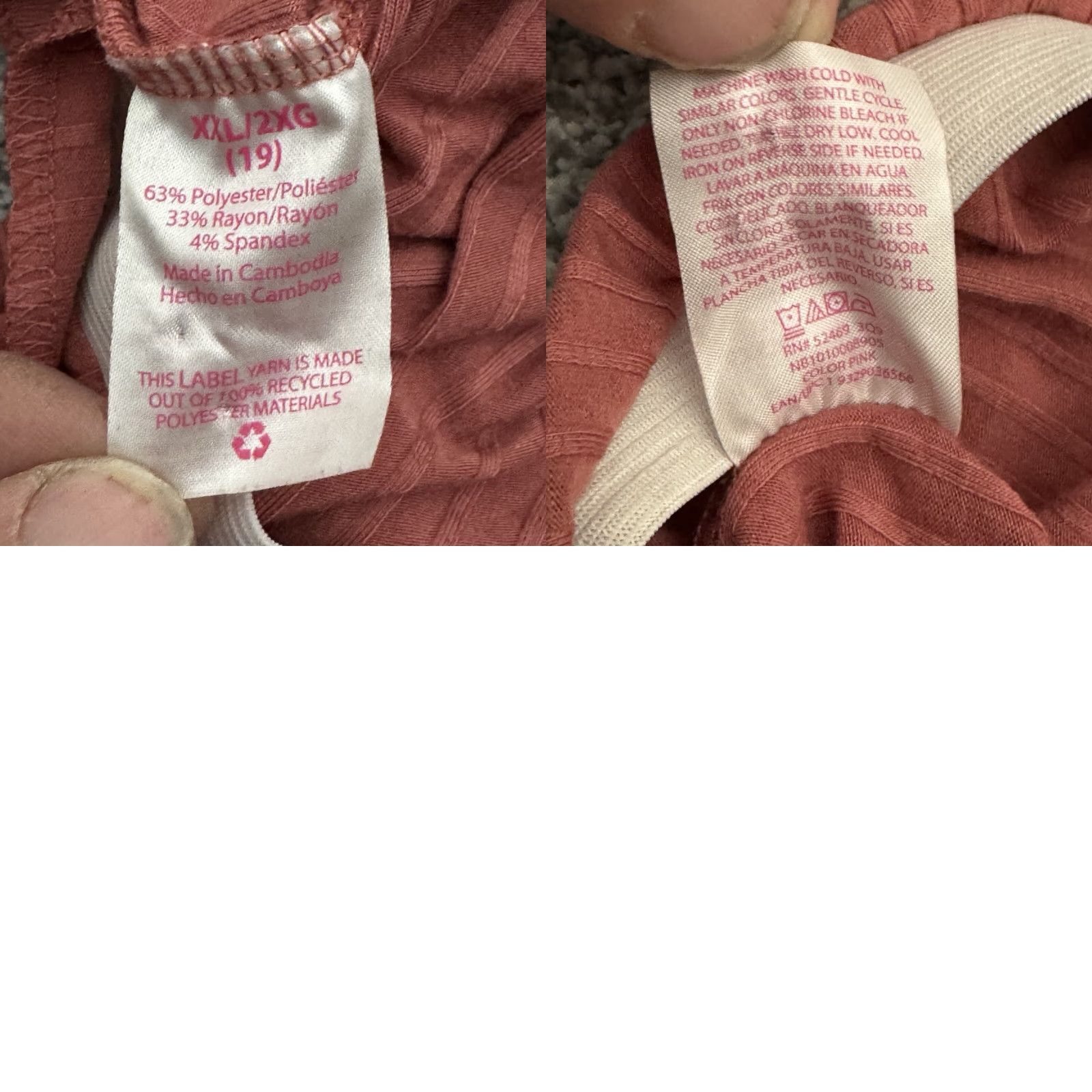 Vintage Juniors Plus 2XL Flowy Pants Belted Wide-Leg Boho Chic Pink Size 40" / US 18 - 8 Thumbnail