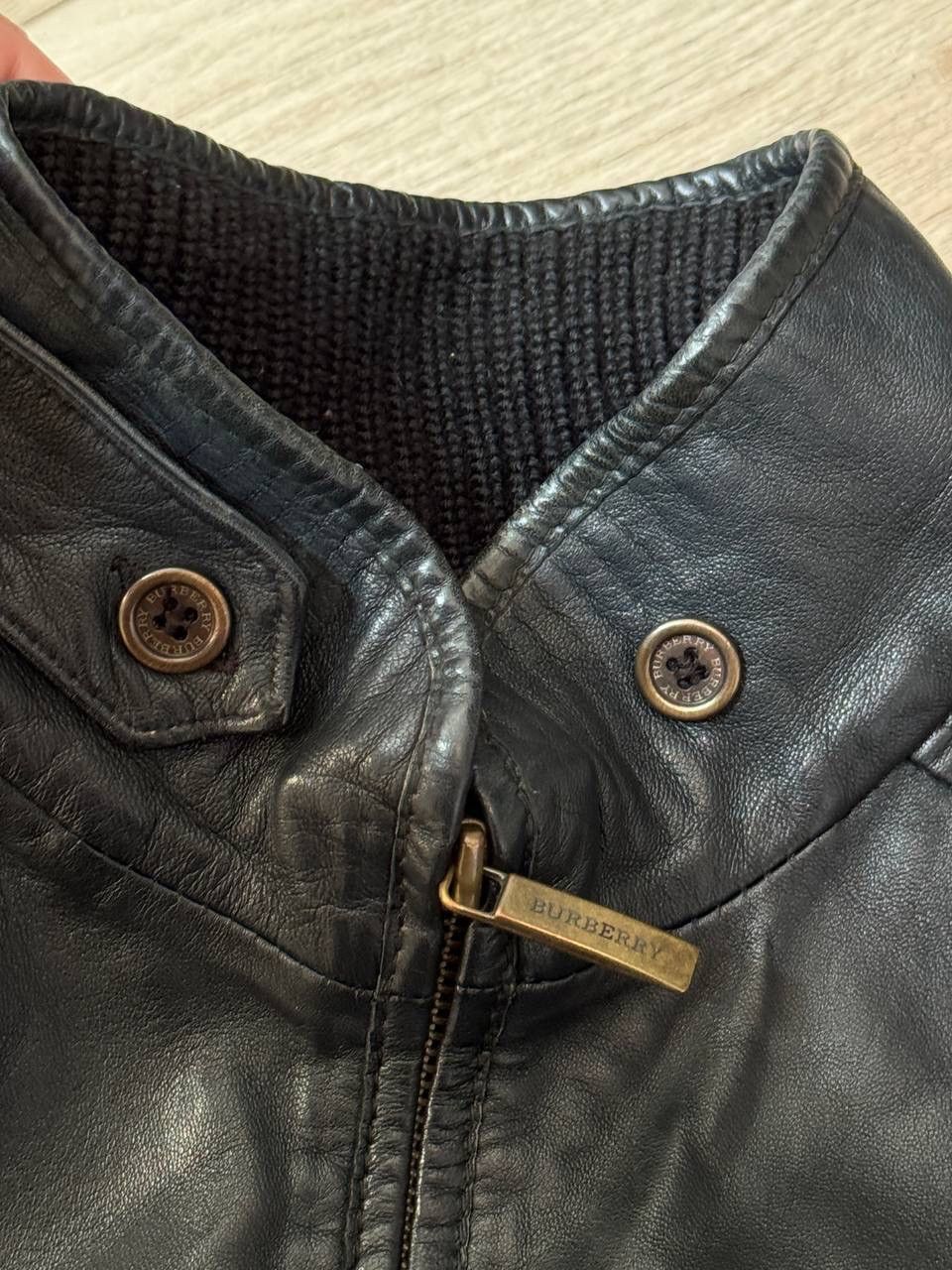 Burberry Burberry Black Leather & Knitt Jacket Size 38 Size XS / US 0-2 / IT 36-38 - 5 Thumbnail