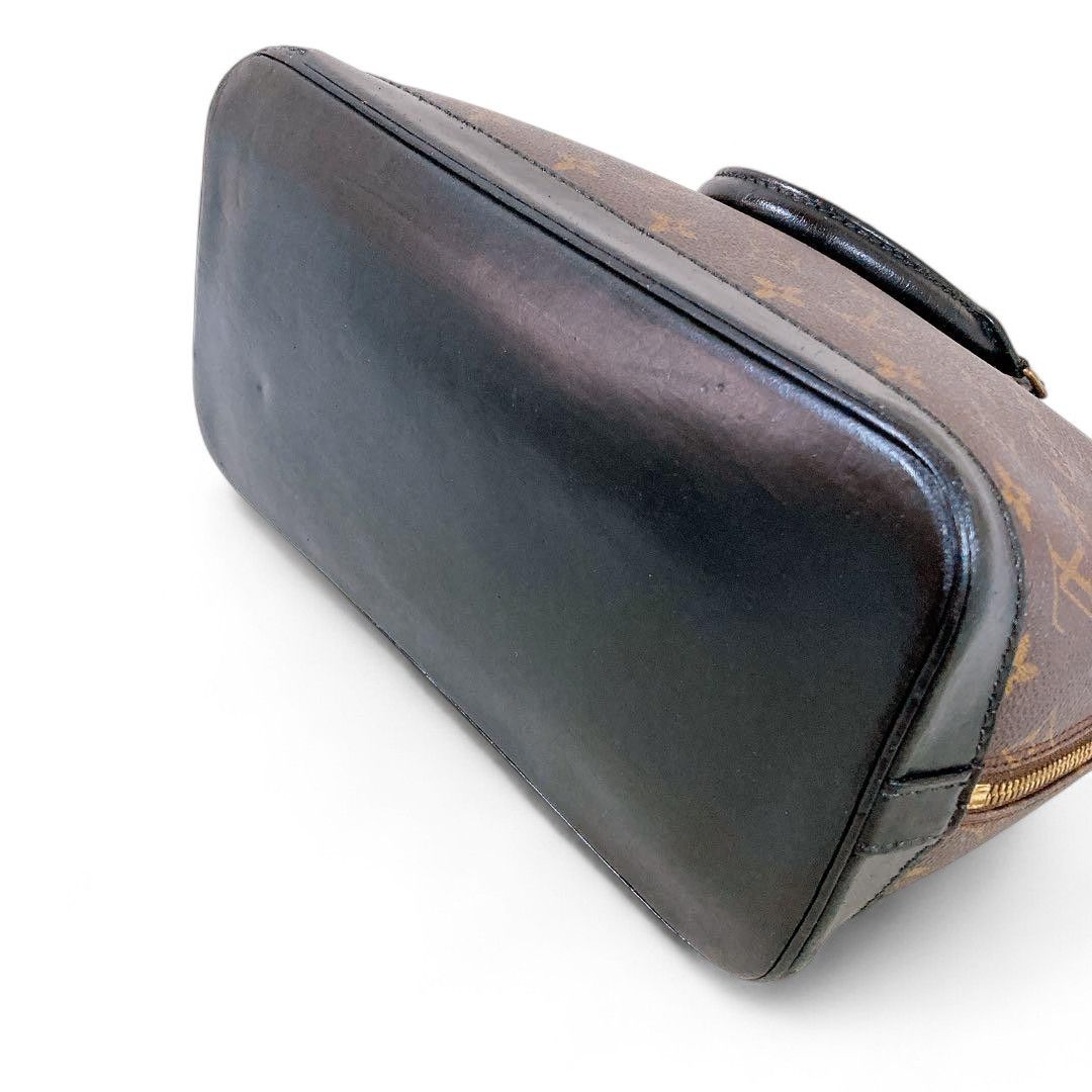 Louis Vuitton Louis Vuitton - Alma PM Monogram Brown Leather Black Handbag Size ONE SIZE - 5 Thumbnail