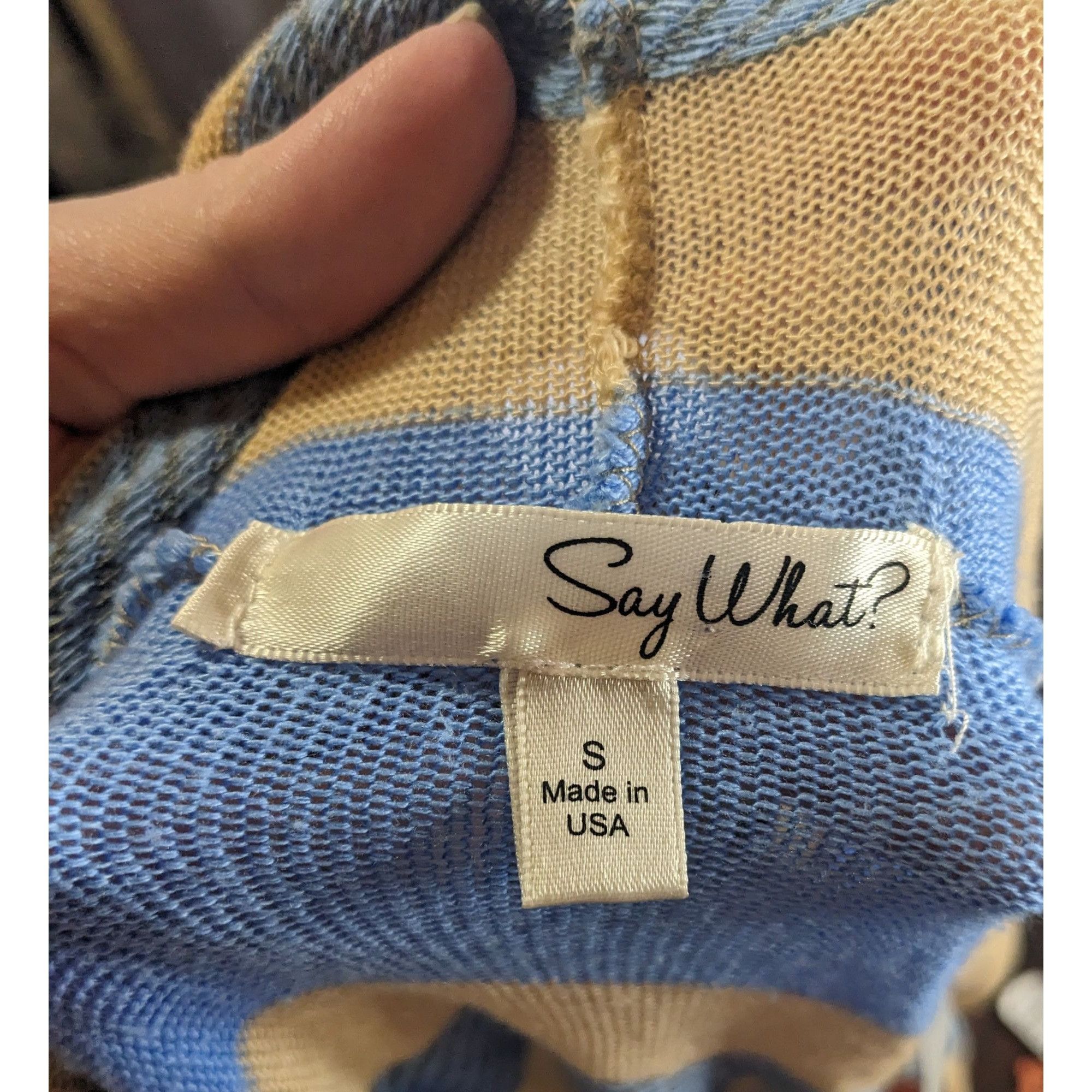 Other Say What? Southwestern Open Front Hooded Cardigan Striped Kn Size S / US 4 / IT 40 - 5 Thumbnail