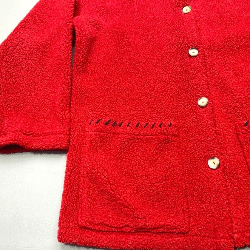 Vintage VTG Tasha Polizzi Fleece Jacket Womens Medium Flag T.P. Saddle Blanket USA MADE Size M / US 6-8 / IT 42-44 - 3 Thumbnail
