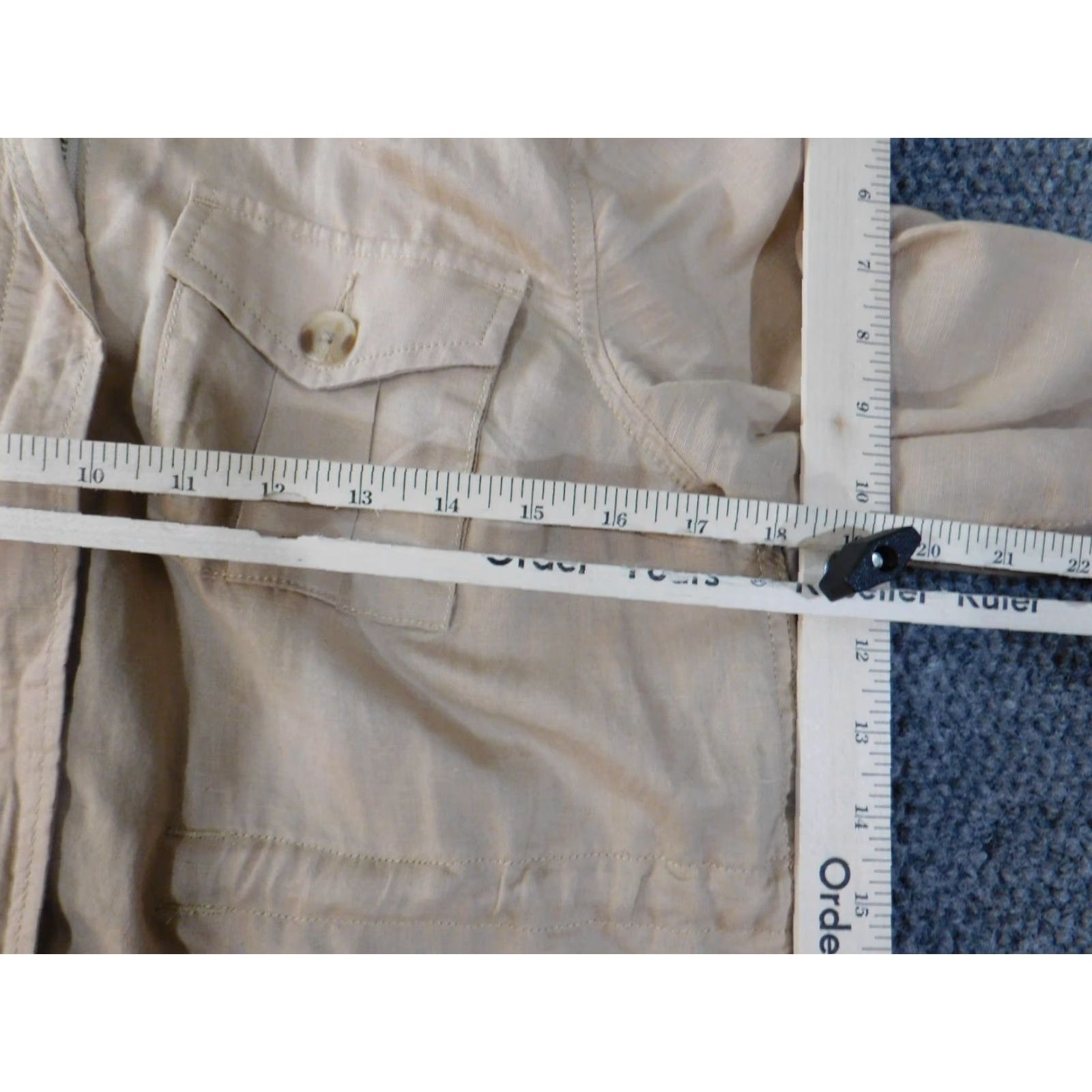 Lucky Brand Lucky Brand Jacket Womens M Beige Linen Blend Zip Casual Size M / US 6-8 / IT 42-44 - 7 Thumbnail