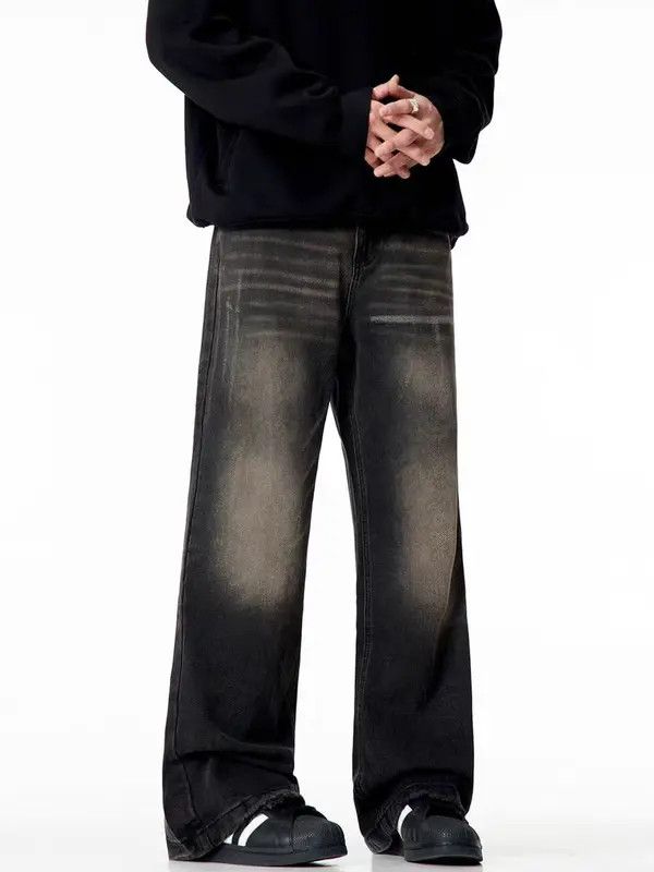 Japanese Brand VIBE Street style retro washed loose straight jeans Size US 34 / EU 50 - 2 Thumbnail