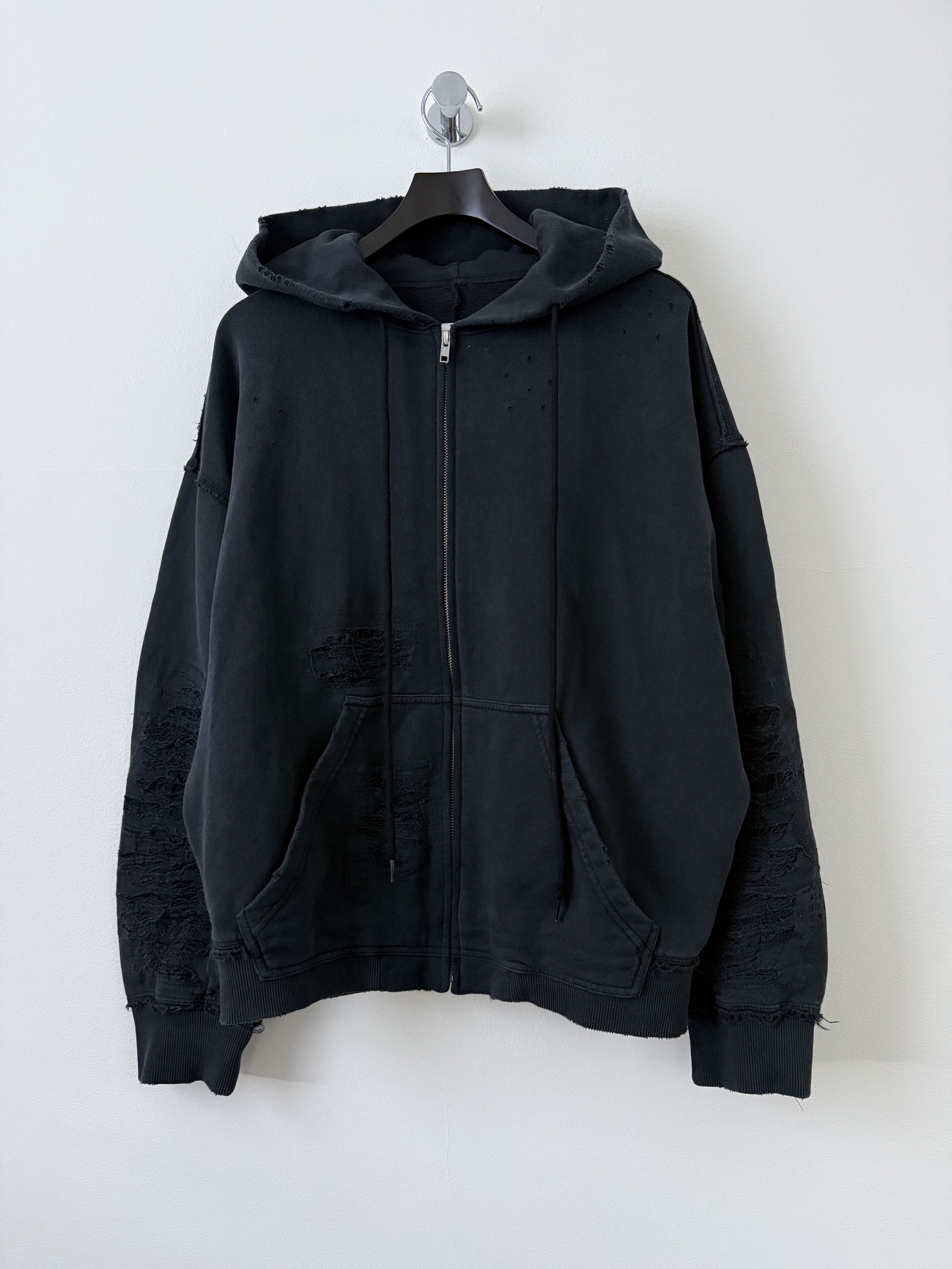 Maison Margiela MM6 Distressed Hoodie Size US XS / EU 42 / 0 - 1 Thumbnail