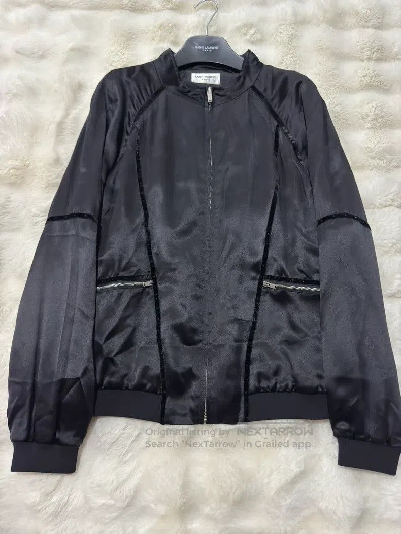 Saint Laurent Paris Saint Laurent Paris Crystal Beaded Silk Jacket Size US L / EU 52-54 / 3 - 1 Thumbnail