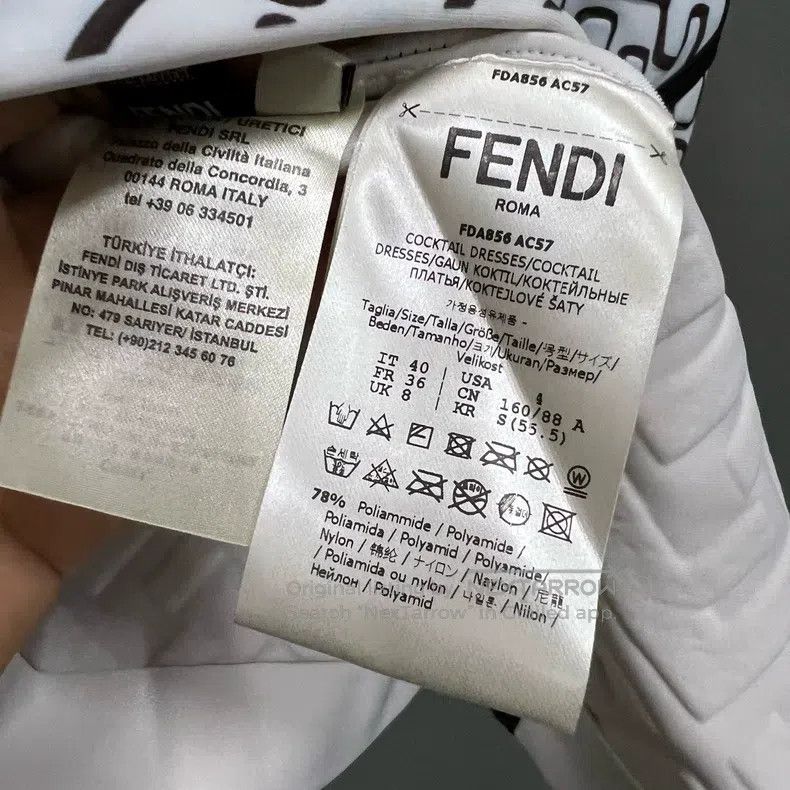 Fendi Fendi California Sky Series Monogrammed Maxi Dress Size XS / US 0-2 / IT 36-38 - 6 Thumbnail