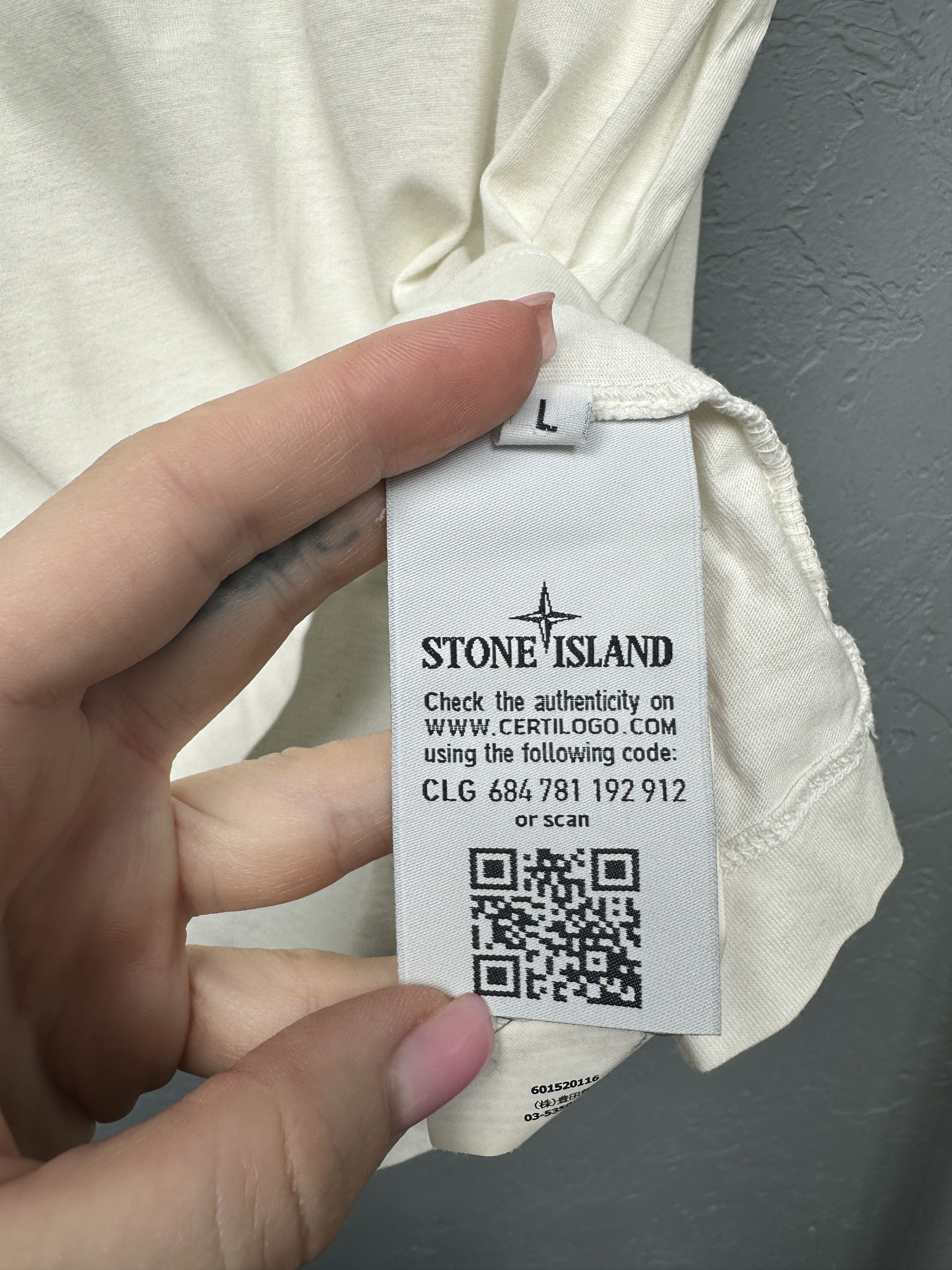 Stone Island Stone Island Mens Big Logo T-Shirt Size US L / EU 52-54 / 3 - 11 Thumbnail