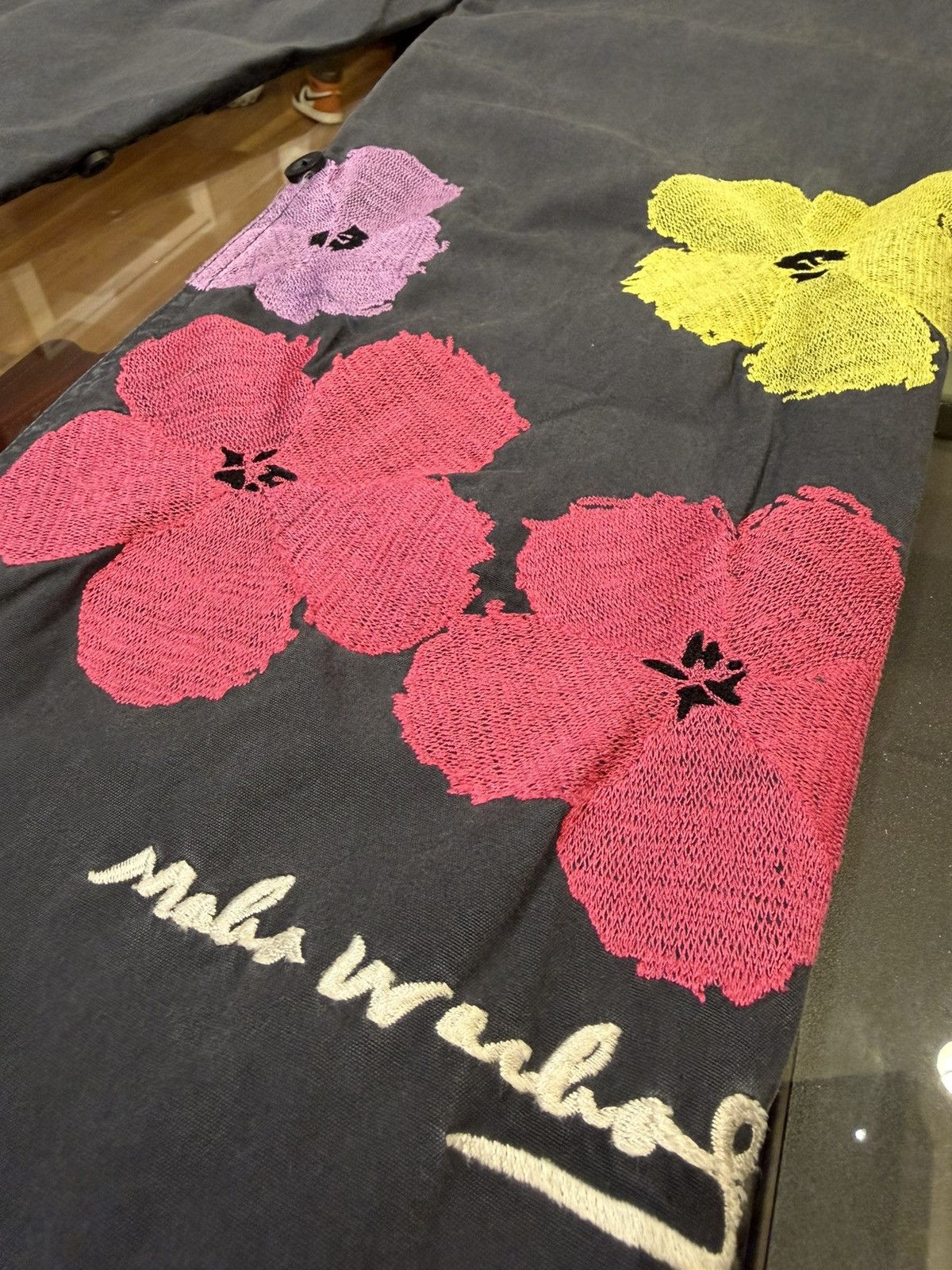 Maharishi Maharishi x Any Warhol Flower Embroidered Pants Size US 33 - 3 Thumbnail