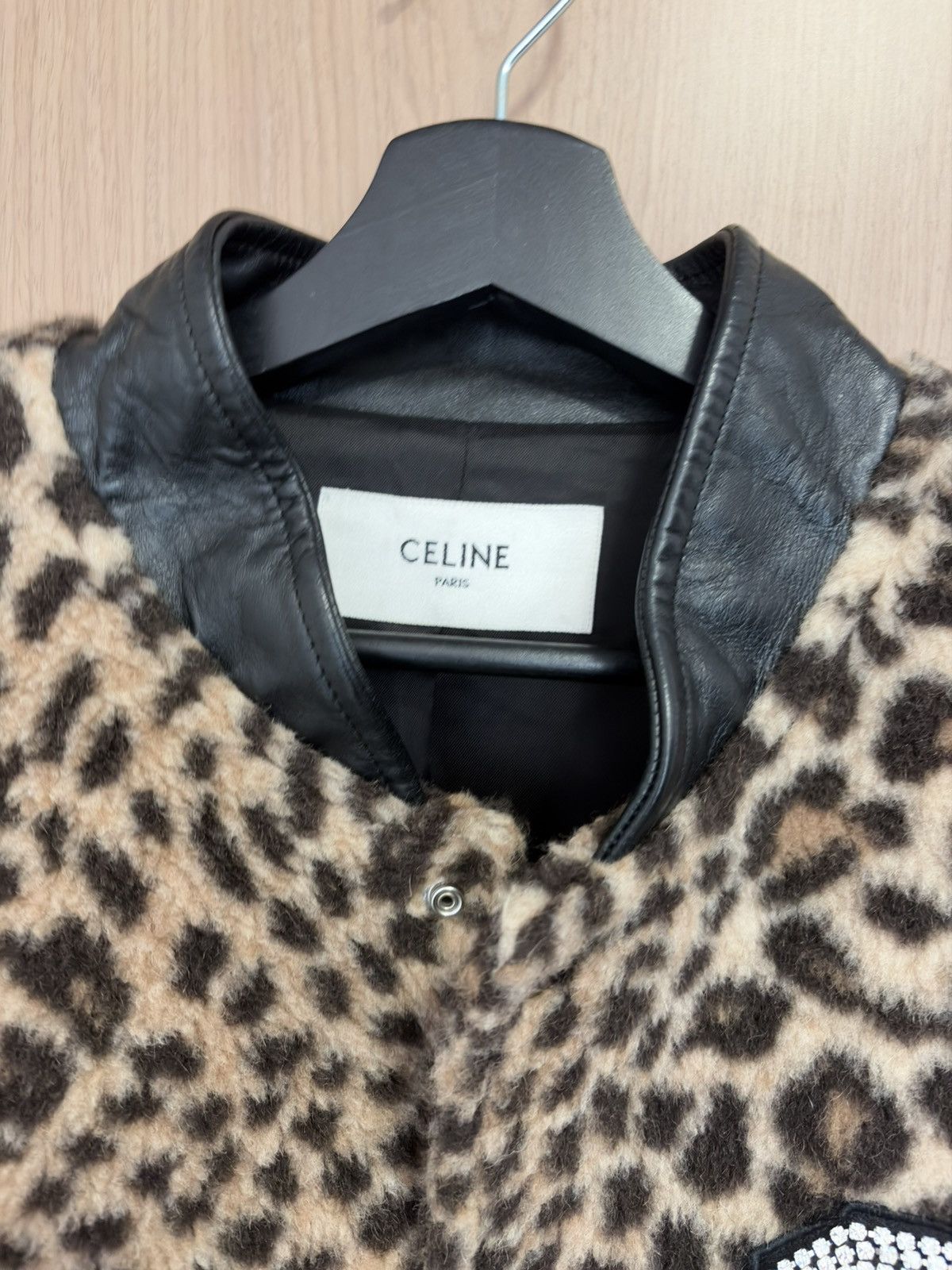 Celine Celine 22 Hedi Boy Doll Leopard Varsity Bomber Jacket Size US M / EU 48-50 / 2 - 3 Thumbnail