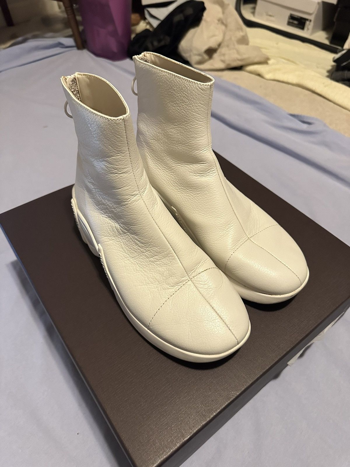 Raf Simons White Cylon Boots EU 40