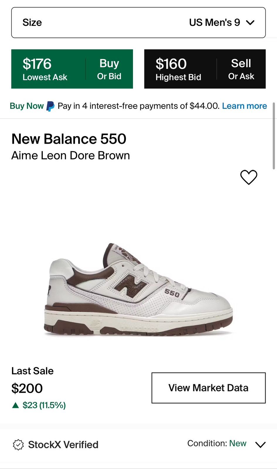 Aime Leon Dore × New Balance New Balance 550 Aimé Leon Dore Brown Size US 9 / EU 42 - 8 Thumbnail