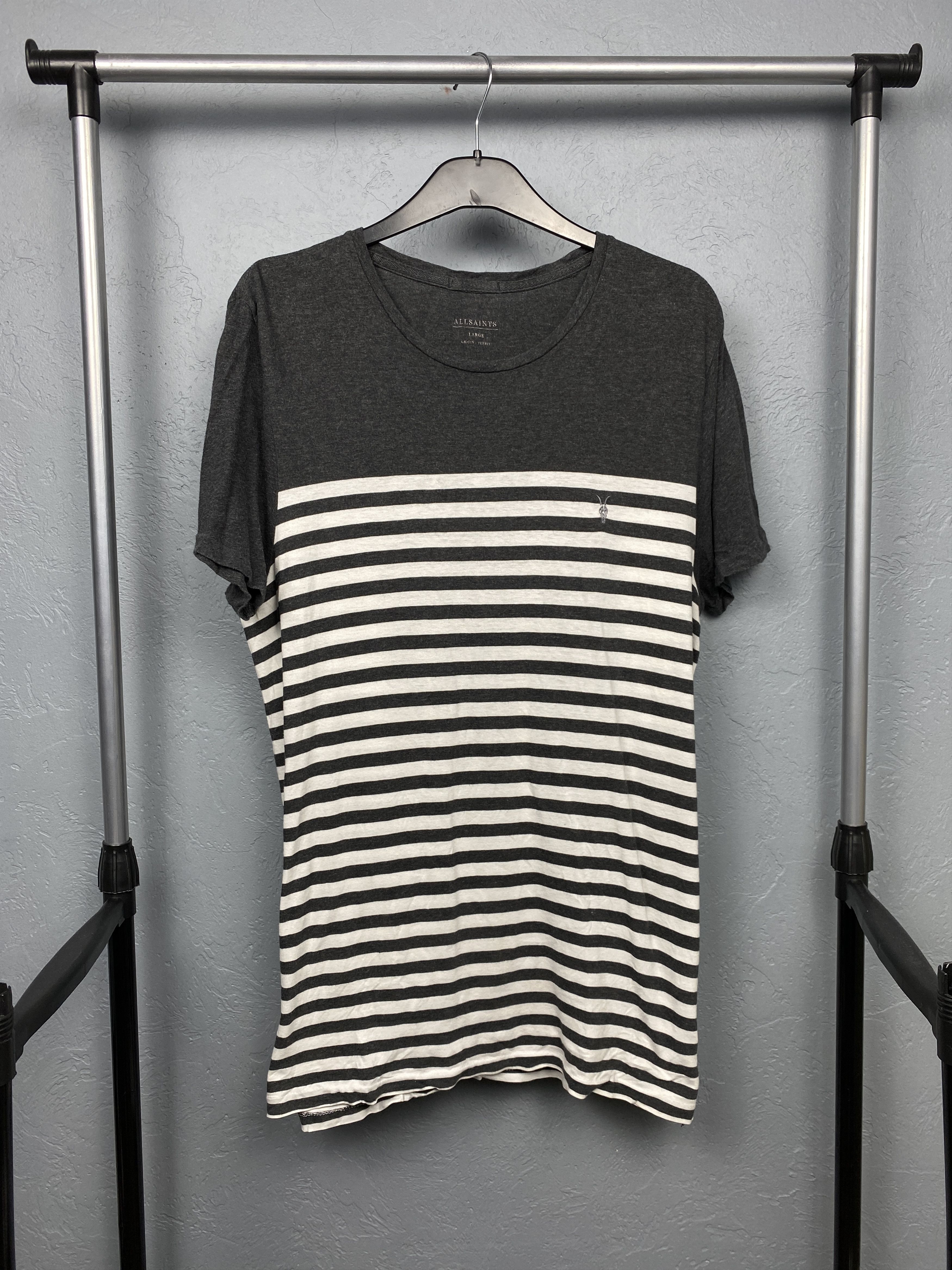 Allsaints Allsaints Vintage Mens Breton Tonic Crew Neck T-Shirt Size US L / EU 52-54 / 3 - 1 Thumbnail