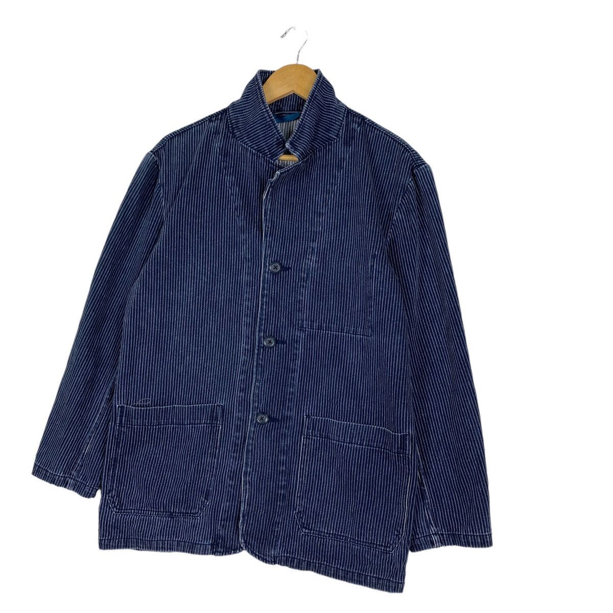 Japanese Brand NavyFlag Denim Chore Jacket Size US M / EU 48-50 / 2 - 2 Thumbnail