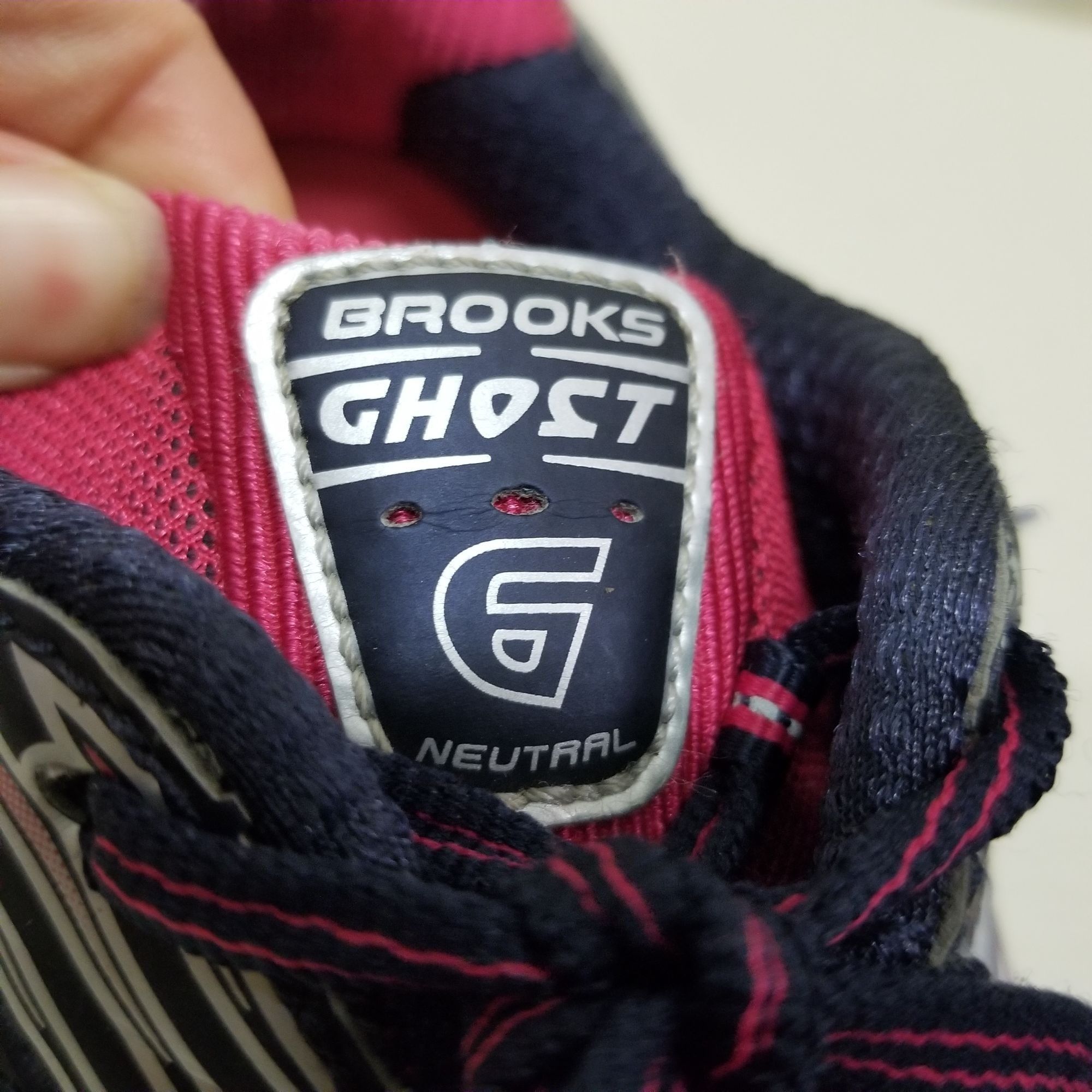 Brooks Brooks 8.5B Ghost 6 Neutral Black Pink Running Sport Tennis Size US 8.5 / IT 38.5 - 5 Thumbnail