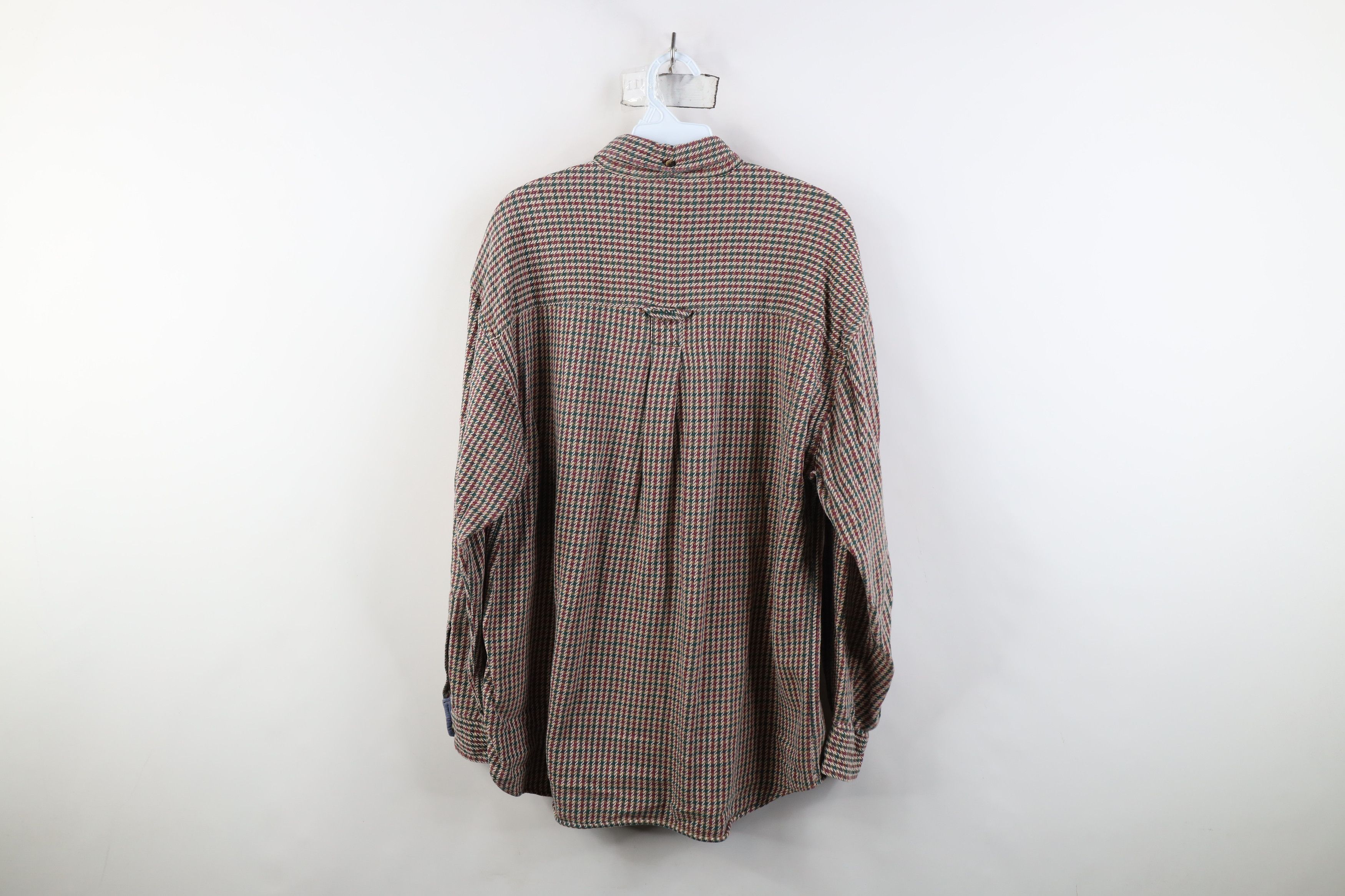 Vintage Vintage 90s Streetwear Houndstooth Flannel Button Shirt Size US M / EU 48-50 / 2 - 10 Thumbnail