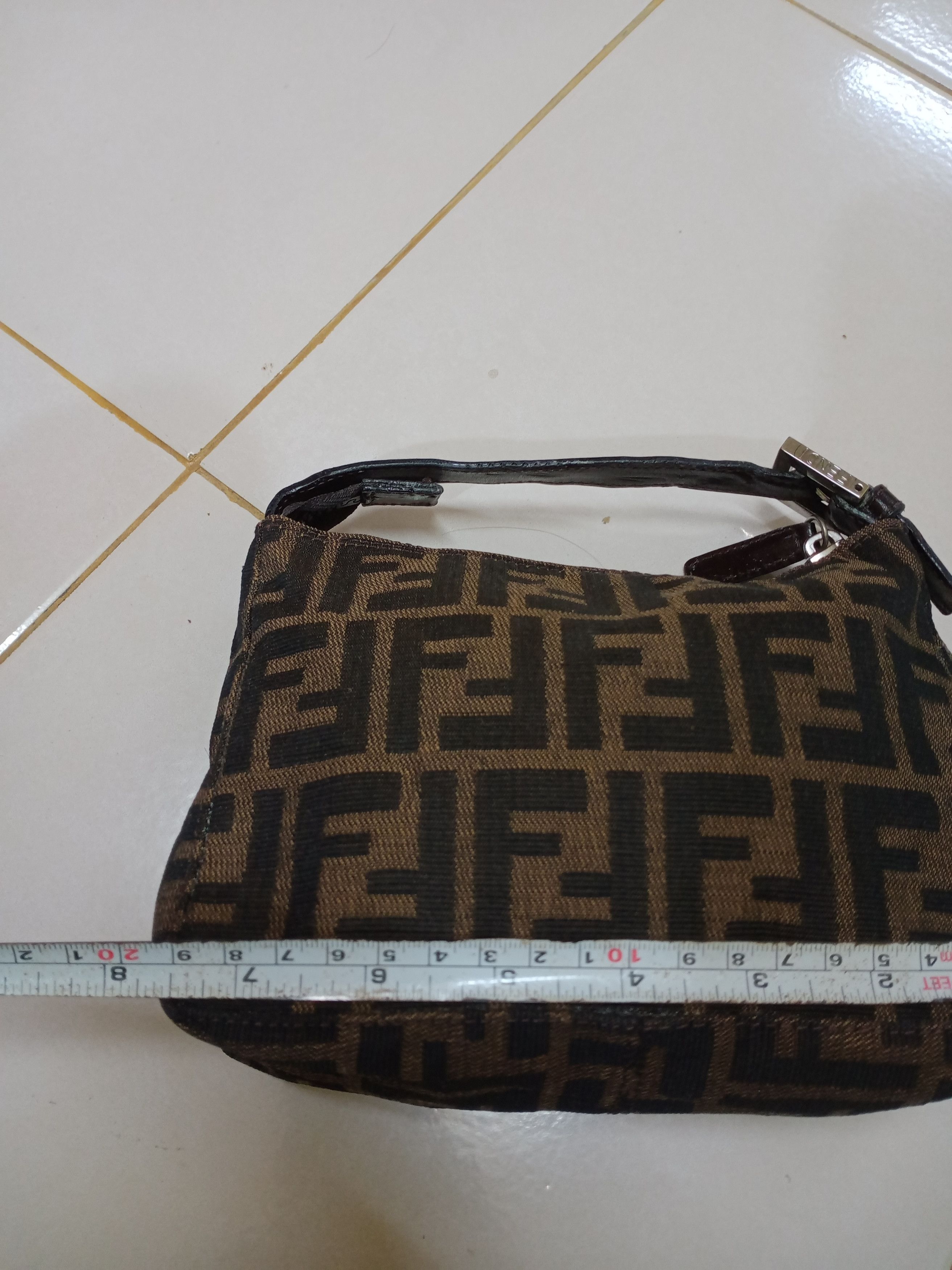 Fendi Vintage FENDI Zucca Canvas Mini Hand Bag Brown Black Size ONE SIZE - 10 Thumbnail