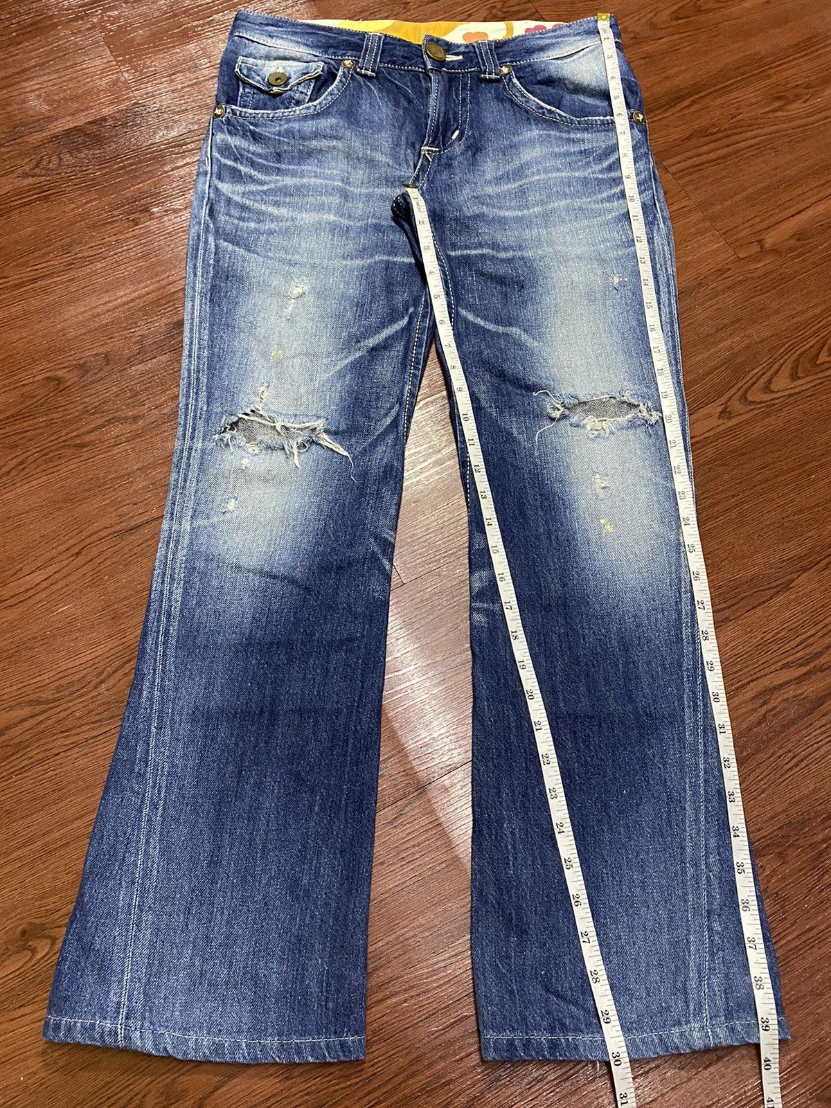 Edwin Vintage Edwin Blue Trip Whisker Flare Jeans Size US 33 - 23 Thumbnail