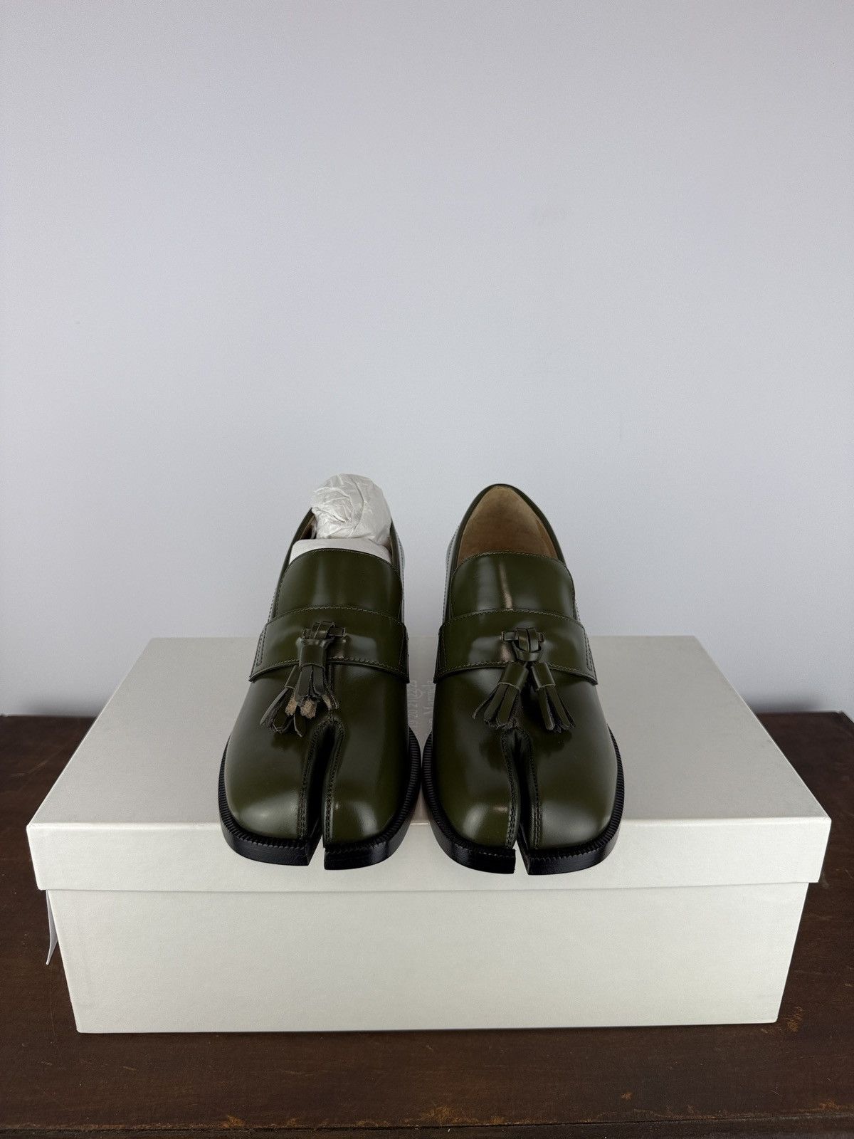 Maison Margiela Green Maison Martin Margiela Tabi loafers (new with box) Size US 6 / IT 36 - 2 Thumbnail