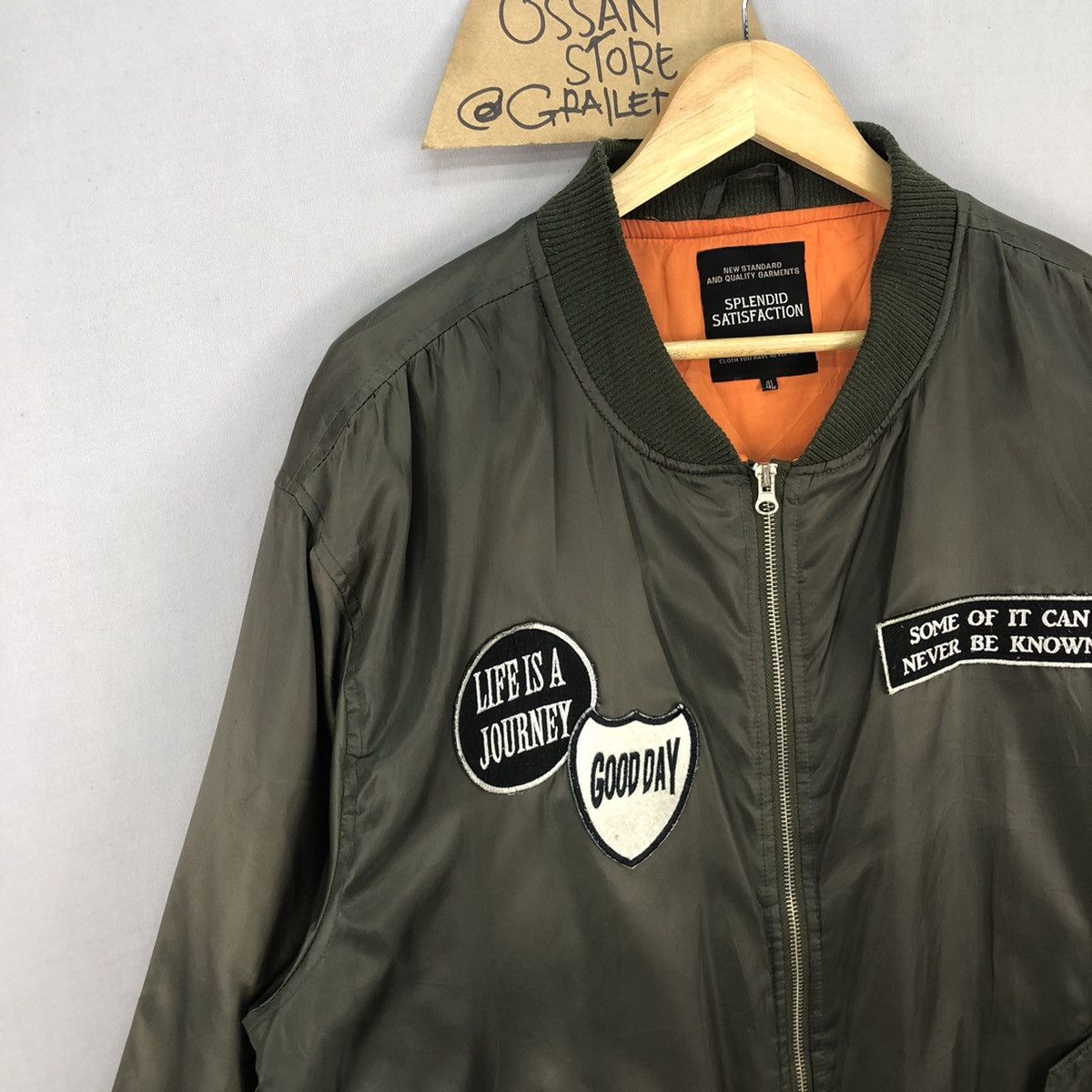 Japanese Brand 🇯🇵 Splendid Satisfaction Patches Flight Jacket Size US XXL / EU 58 / 5 - 2 Thumbnail