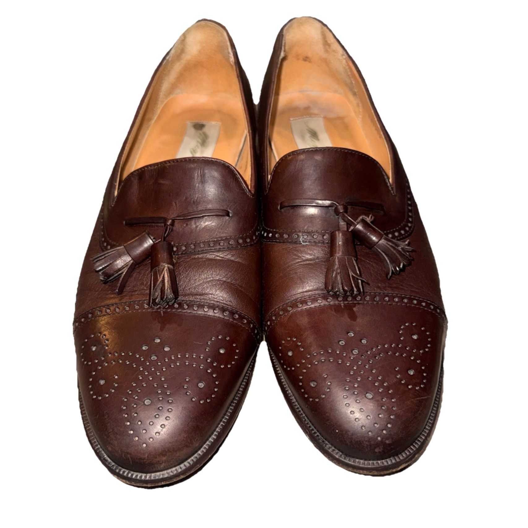 Mezlan Mezlan Havana Medallion Cap Toe Tassel Dress Shoes Mens 11 M Dark Brown Leather Loafer, Brown Size ONE SIZE - 3 Thumbnail