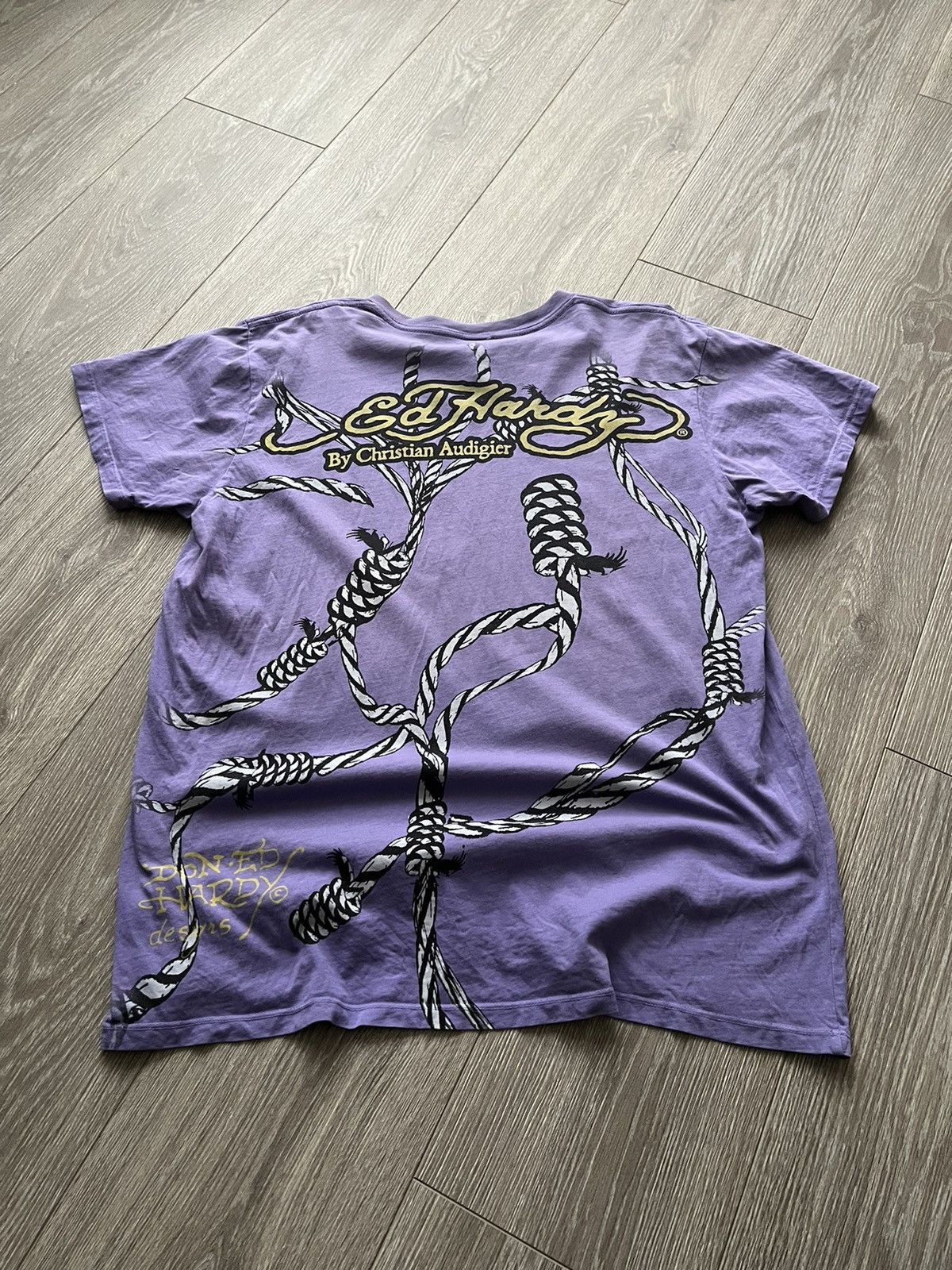 Christian Audigier × Ed Hardy × Vintage Vintage 💥 Ed Hardy by Christian Audigier T-Shirt Y2K Tee Size US L / EU 52-54 / 3 - 14 Thumbnail