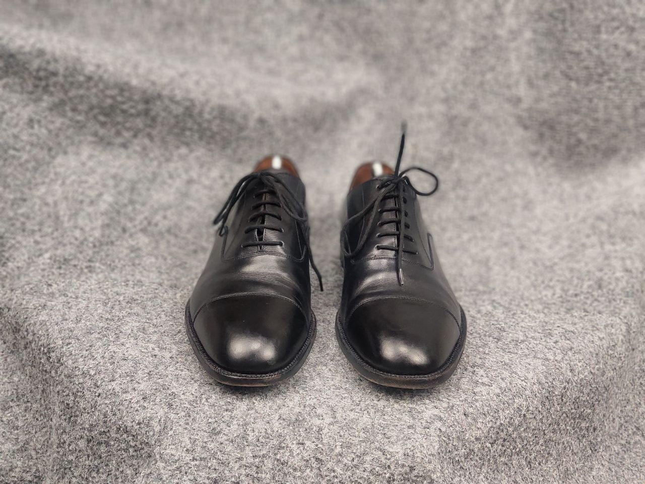 Carmina Carmina Albaladejo Black Calf Leather Cap Toe Oxford shoes Size US 10.5 / EU 43-44 - 5 Thumbnail