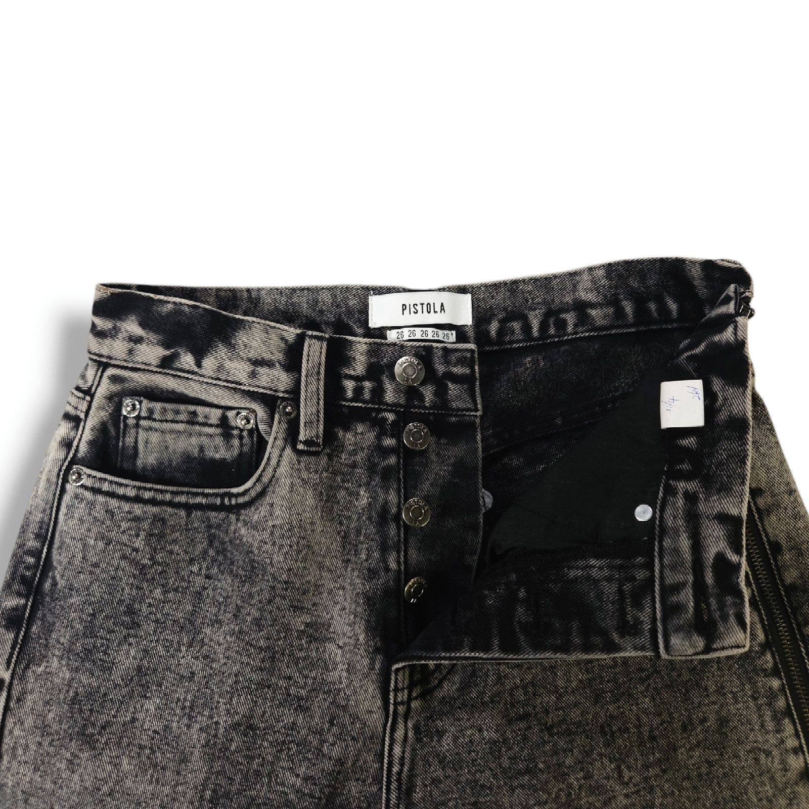 Pistola NWT Pistola Charlie Grey Denim Jeans Side Zipper Sz. 26X27 Size 26" / US 2 / IT 38 - 5 Thumbnail