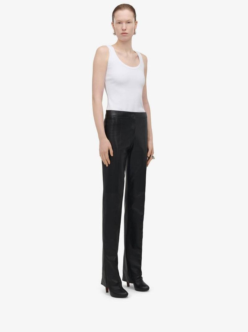 Alexander McQueen o1srvl11e0326 Ribbed Tank Top in White Size M / US 6-8 / IT 42-44 - 4 Thumbnail