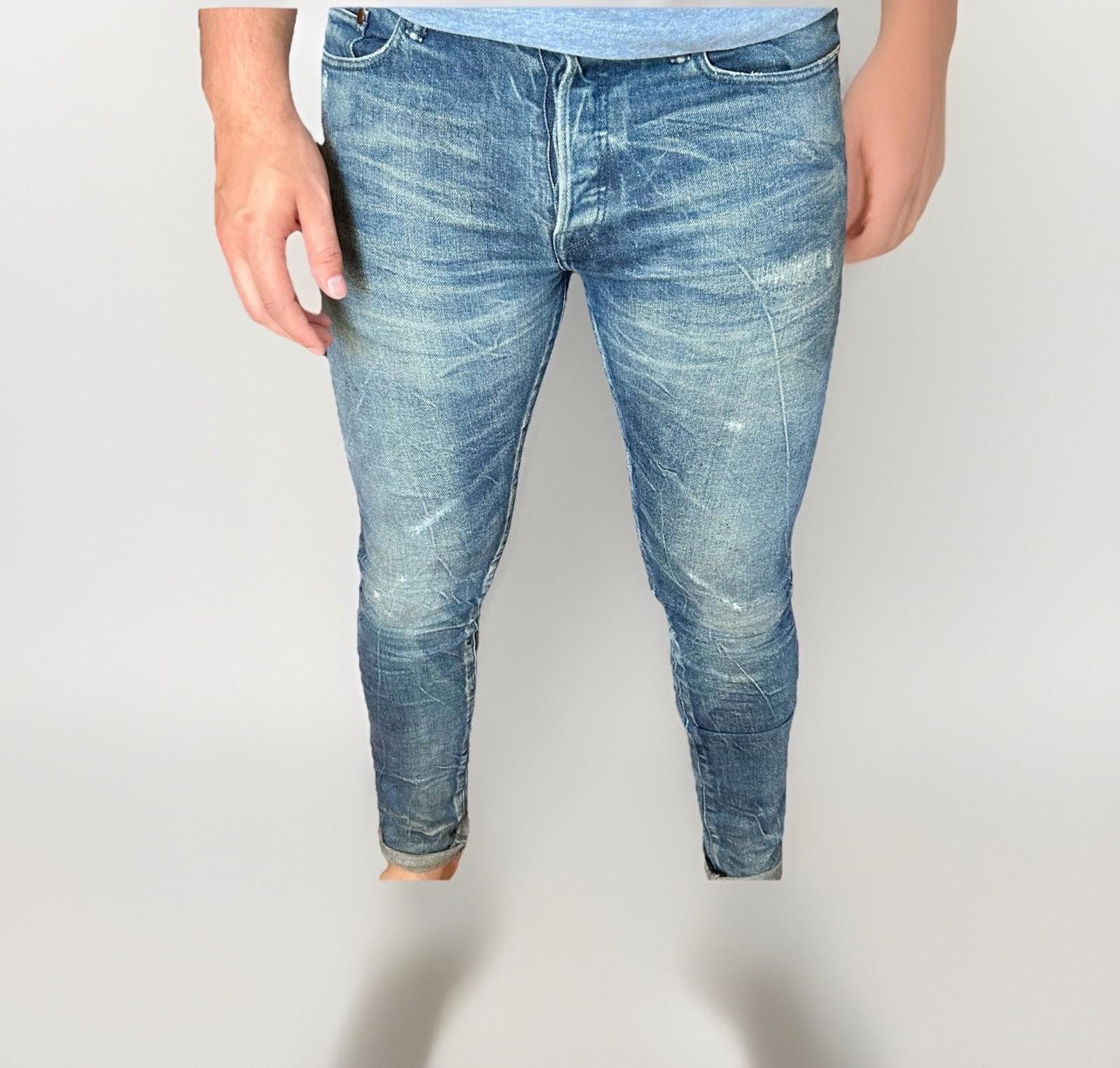John Elliott John Elliott Men Japan Skinny Fit Jeans 30 Blue Distressed Size US 30 / EU 46 - 1 Thumbnail