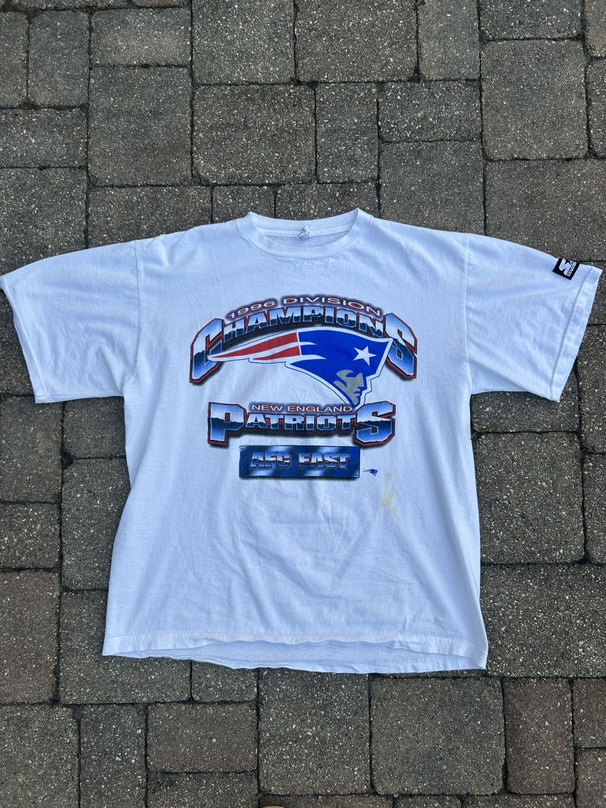 Starter Vintage 90s Patriots Starter t shirt Size US L / EU 52-54 / 3 - 2 Thumbnail