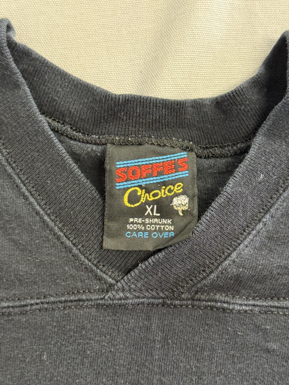 Soffe Faded Soffe's Choice T-shirt Blank Heavy Black Tee USA 90s Size US XL / EU 56 / 4 - 2 Thumbnail