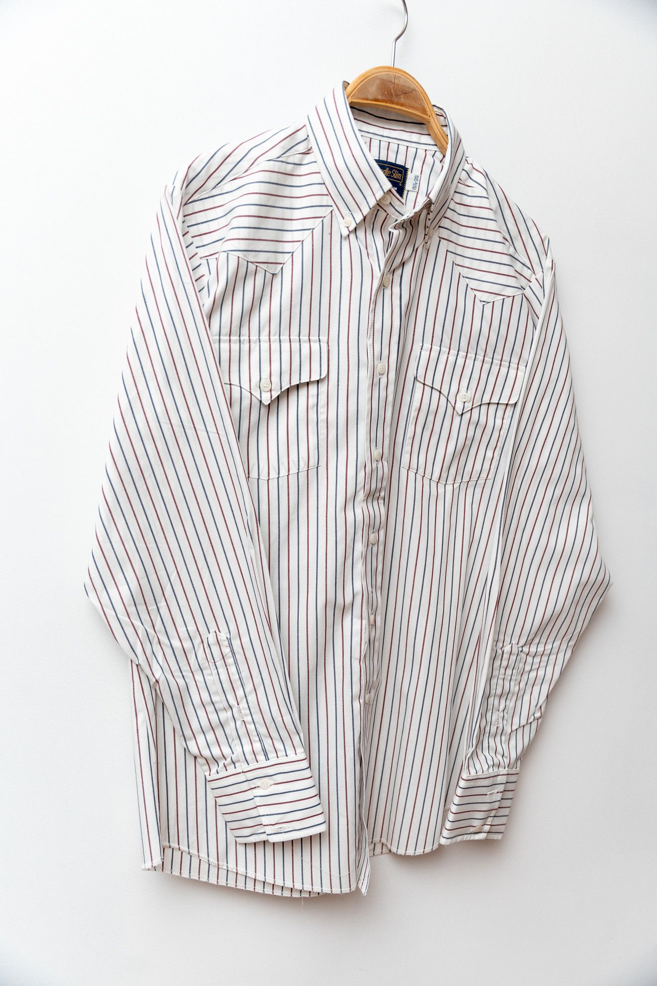 Other VINTAGE Panhandle Slim Western Shirt | Striped Americana 80s Size US M / EU 48-50 / 2 - 14 Thumbnail