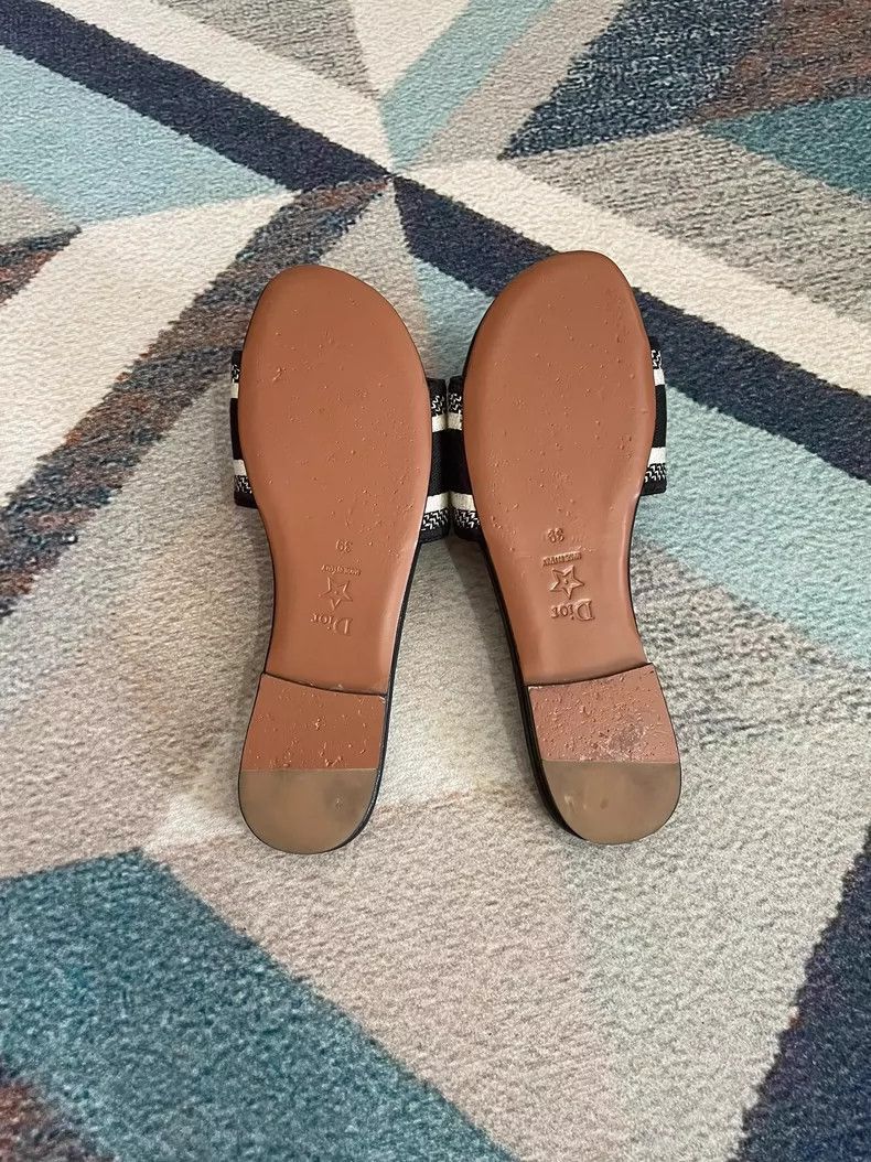 Dior DIOR Women's Casual Slide Sandals Size 39-2506 Size US 7.5 / IT 37.5 - 6 Thumbnail