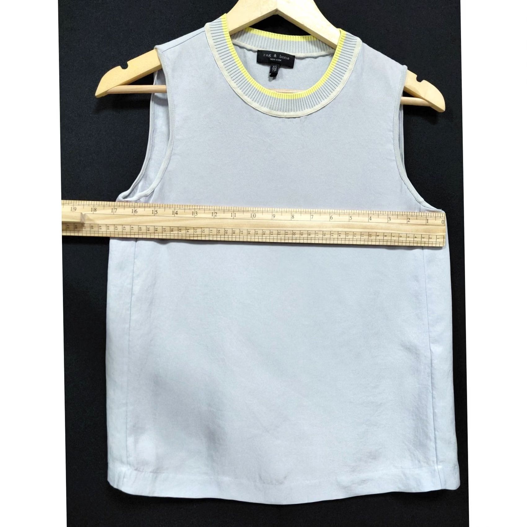 Rag & Bone rag & bone NEW YORK Sleeveless Top Gray Women XS Crew Neck Blouse Casual Knit Lightweight Stretch Size XS / US 0-2 / IT 36-38 - 4 Thumbnail