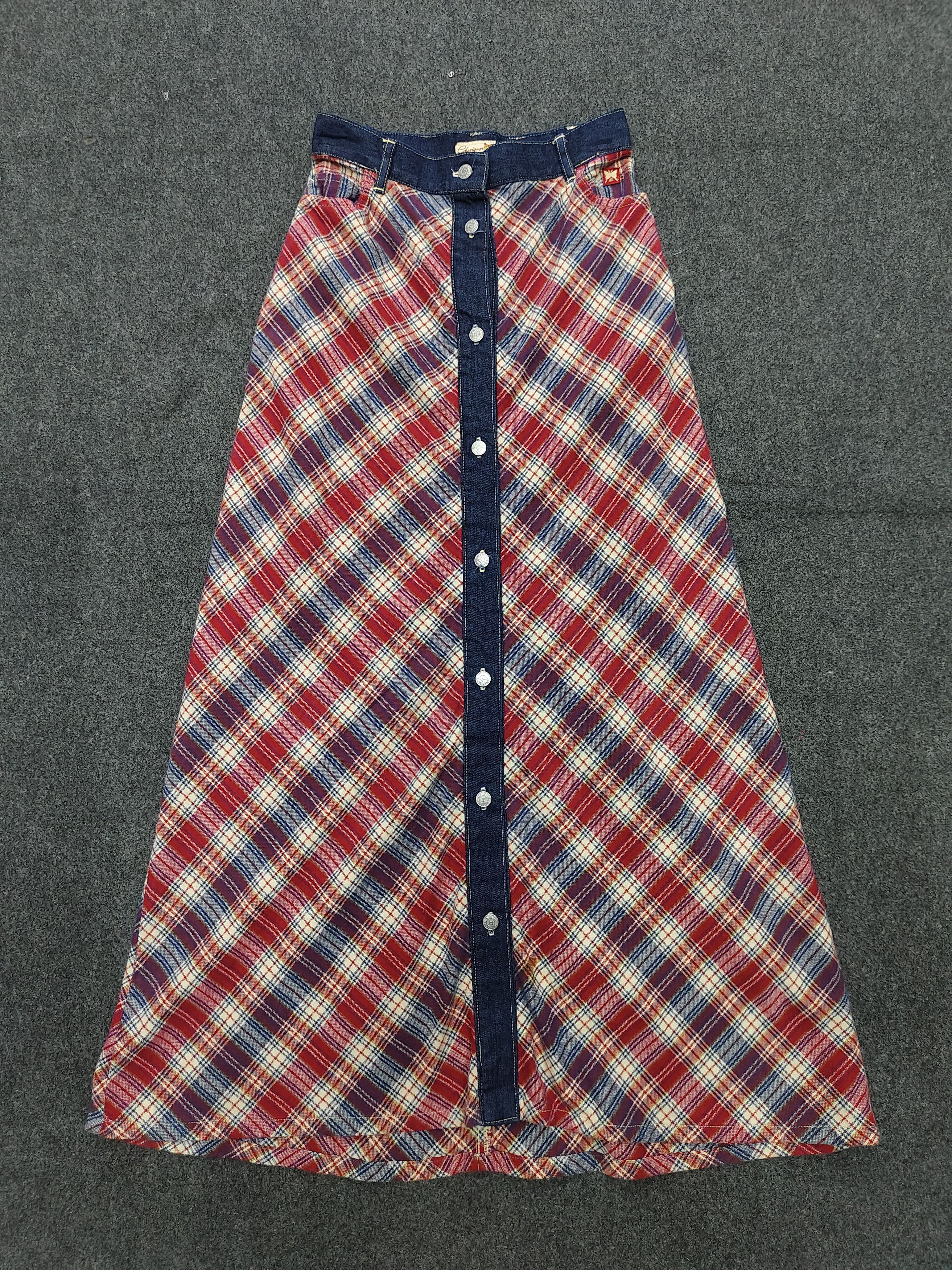 Chevignon 🇯🇵 Vtg Chevignon Girl Tartan Pattern Ankle Skirt Size 26" / US 2 / IT 38 - 4 Thumbnail