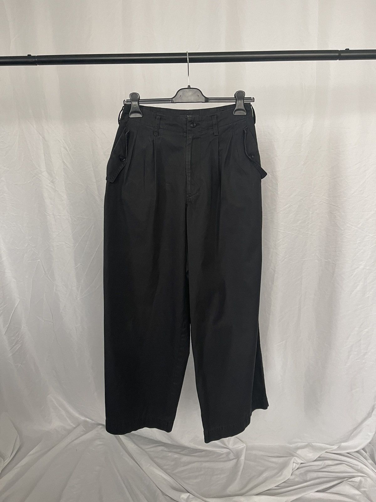 image of Ys Y’S Yohji Yamamoto Cargo Trousers in Black, Men's (Size 29)
