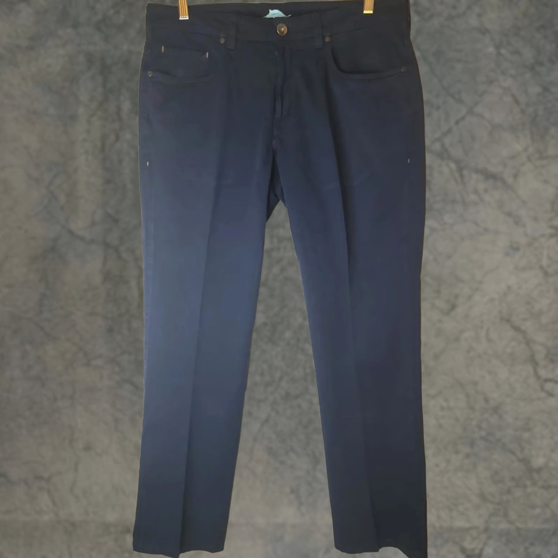 Tommy Bahama Tommy Bahama Pants Mens 35x32 Blue Flat Front Pima Cotton Relaxed Casual Size US 35 - 1 Thumbnail