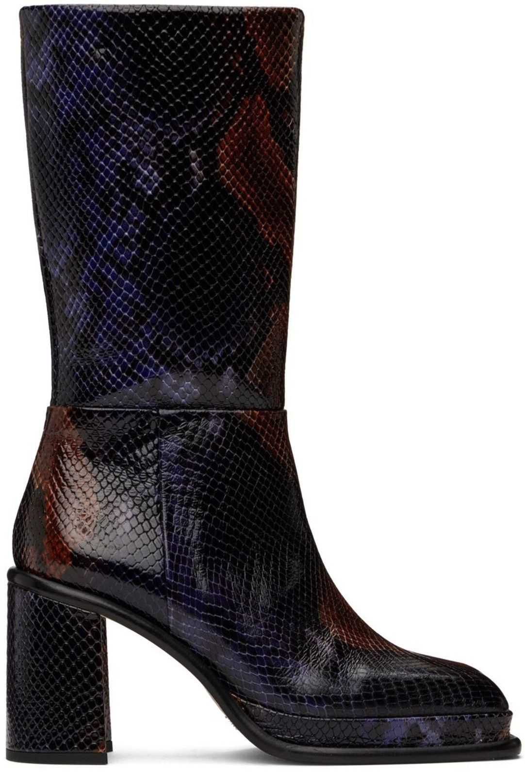 Miista MIISTA Abril Leather Snakeskin Embossed Womens Boots Size 39 Size US 9 / IT 39 - 2 Thumbnail
