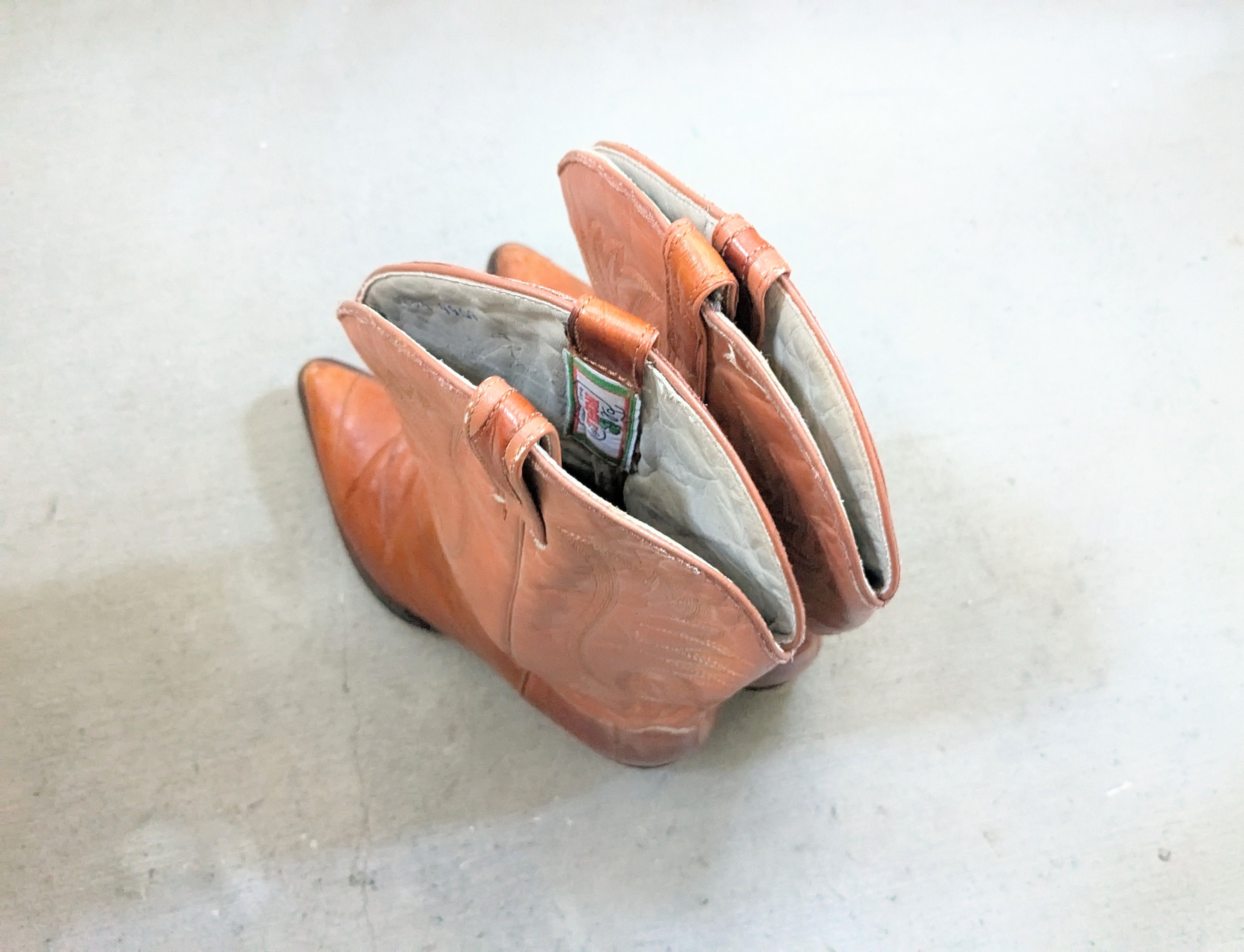 Genuine Leather Nopal Cowboy Boots 9.5 Brown Eel Leather Mexico Exotic Size US 9.5 / EU 42-43 - 9 Thumbnail