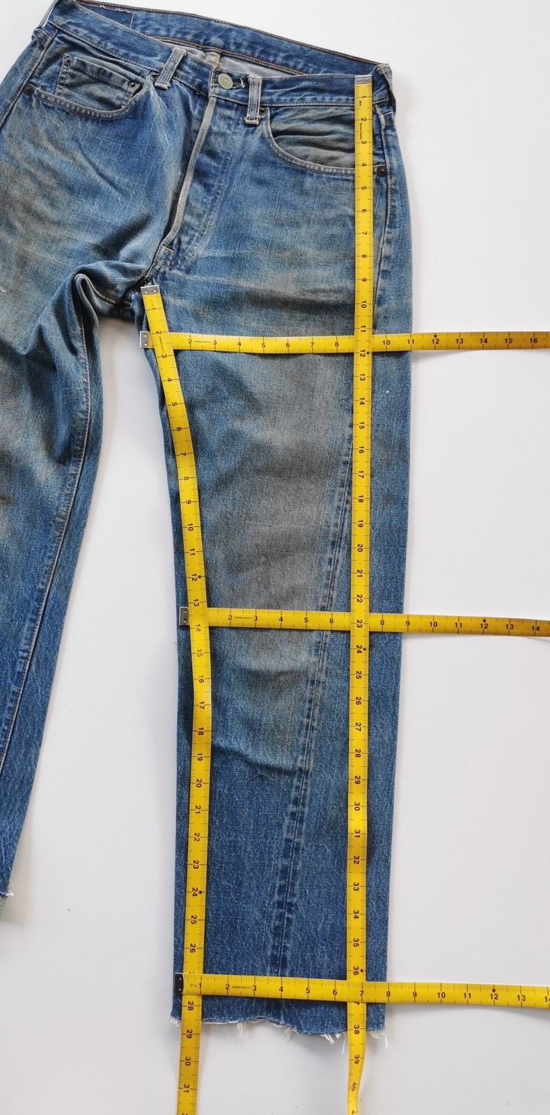 Levi's × Vintage Levis Vintage Rindem Top Button Stamp No 8 Selvedge Denim Size US 28 / EU 44 - 16 Thumbnail