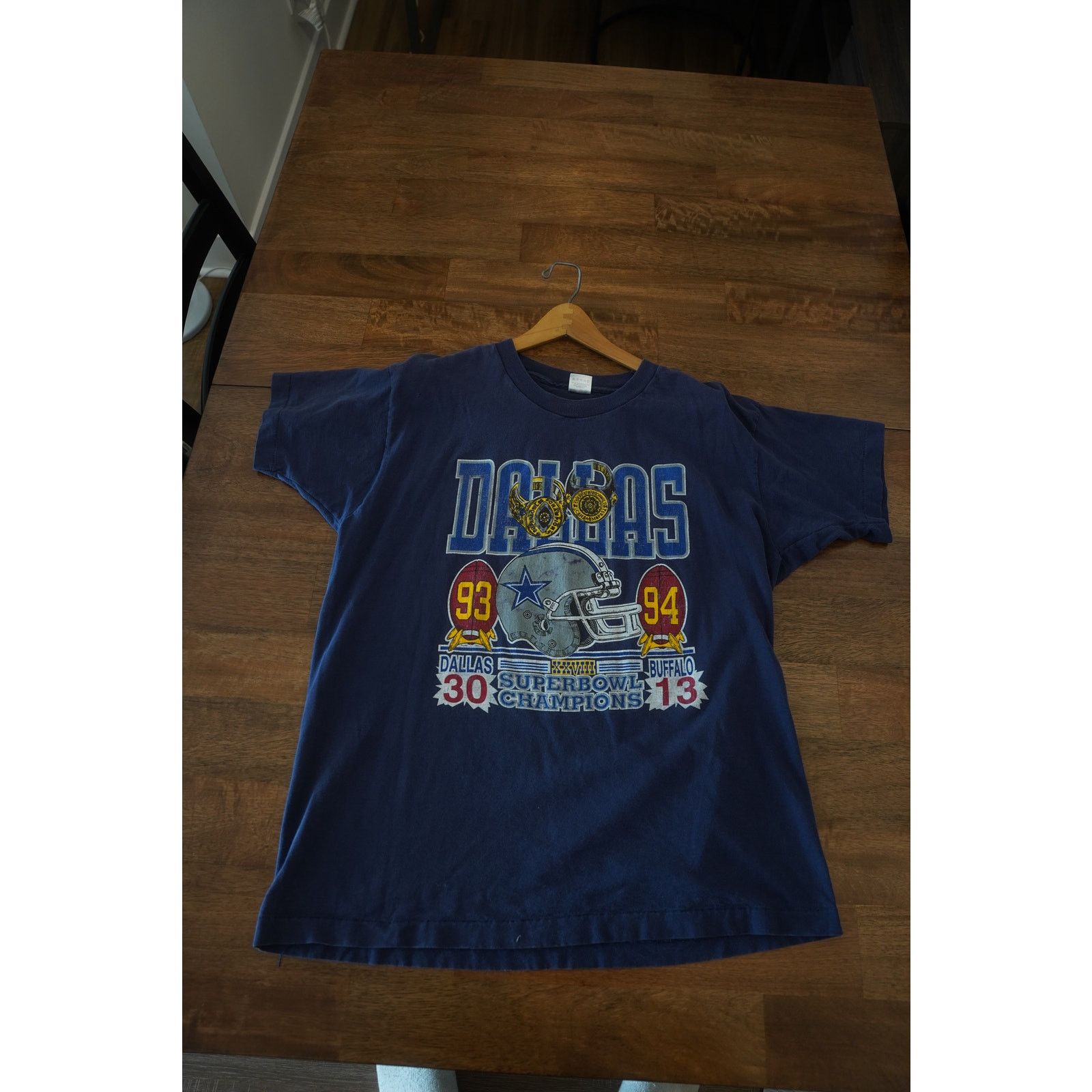 Fruit Of The Loom Vintage Dallas Cowboys Super Bowl XXVIII Champions T-Shirt Size US XL / EU 56 / 4 - 2 Thumbnail