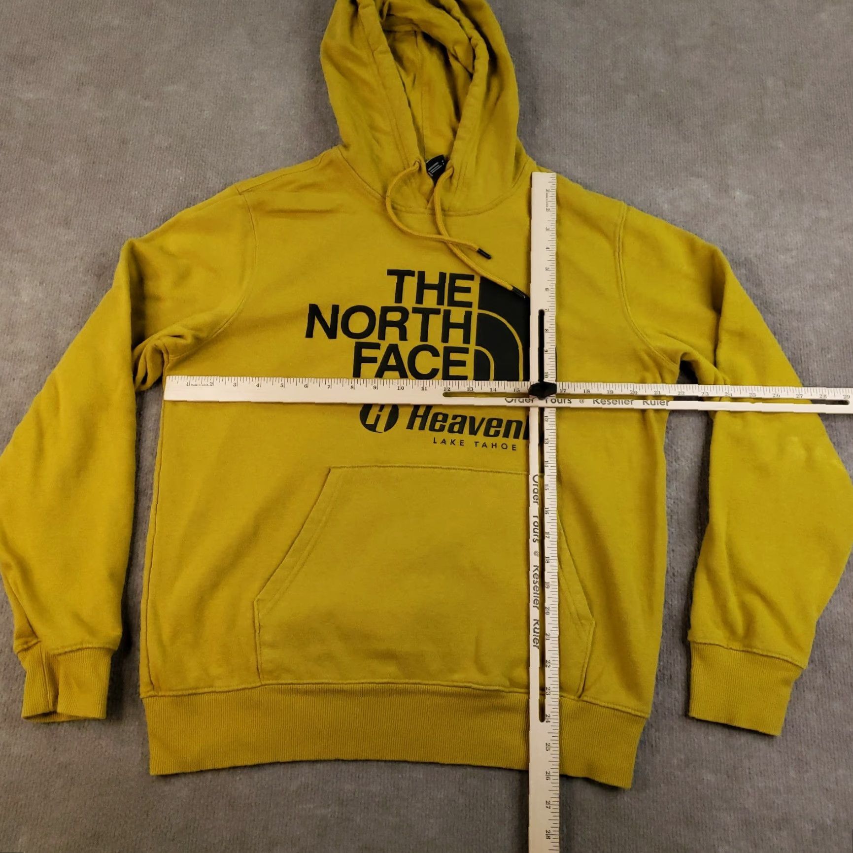 The North Face The North Face Hoodie Womens Medium Mustard Yellow Logo Hooded Pullover Sweatshirt Size M / US 6-8 / IT 42-44 - 2 Thumbnail