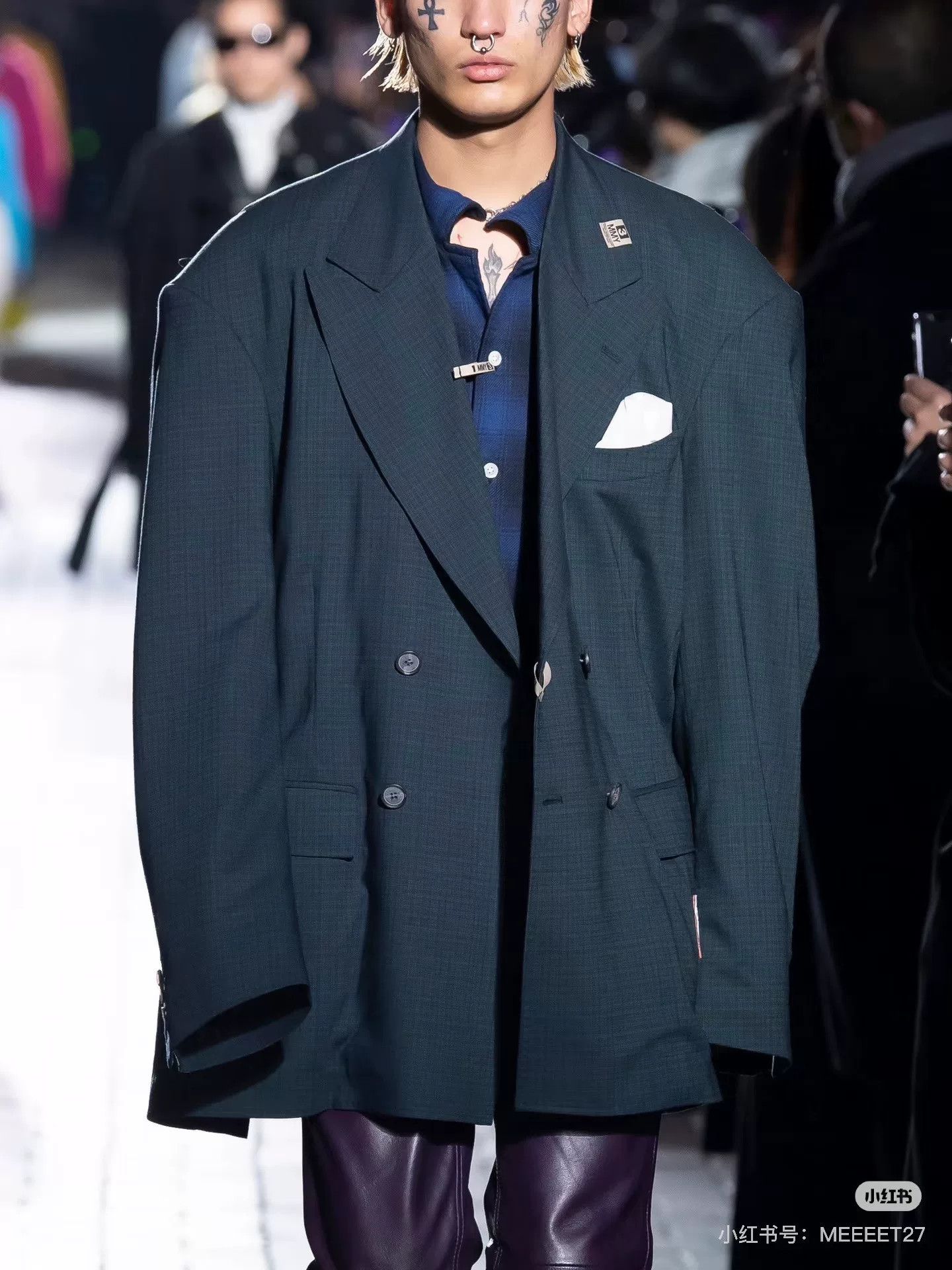 Maison MIHARA YASUHIRO MIHARA YASUHIRO Oversize Blue Blazer Size US S / EU 44-46 / 1 - 1 Thumbnail